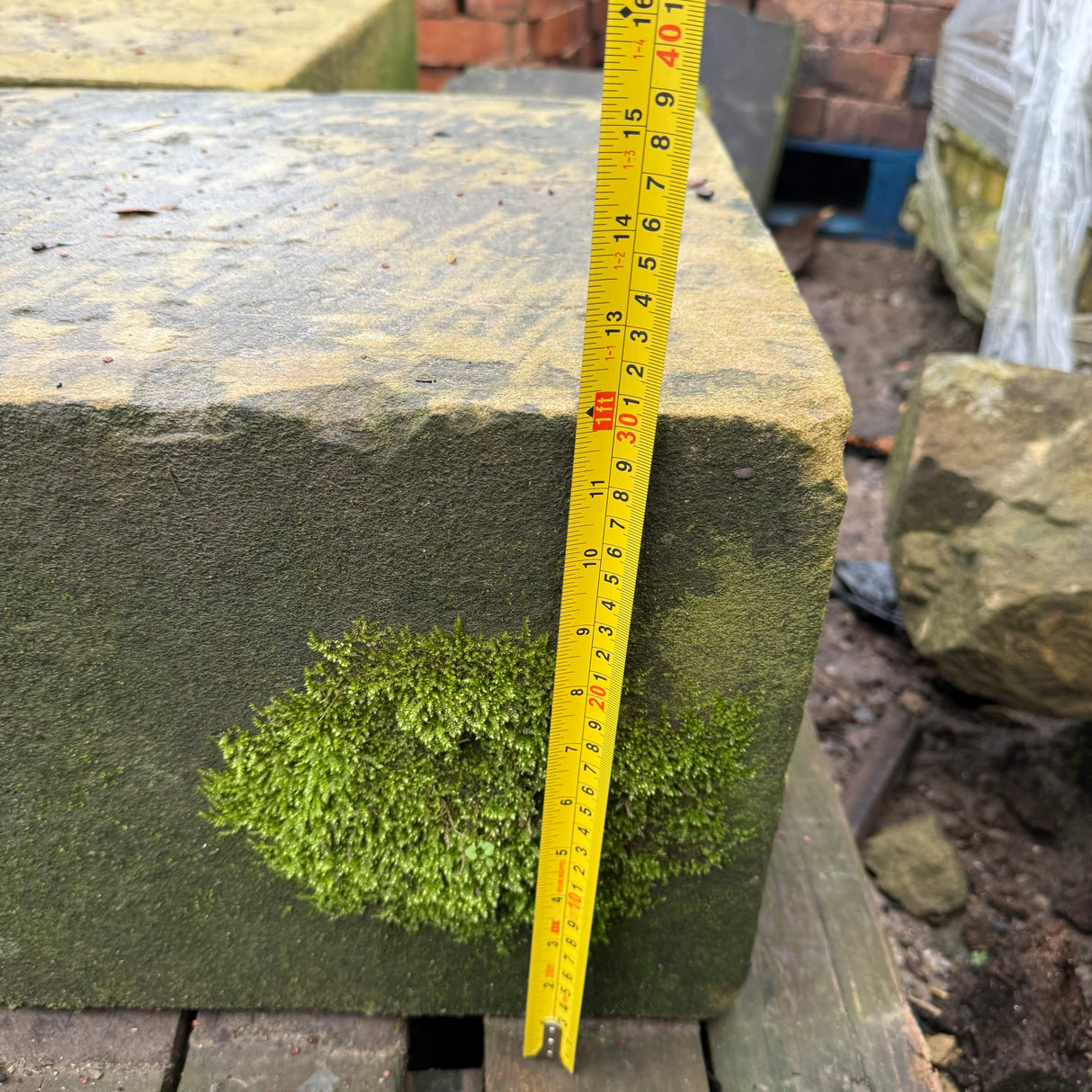 Reclaimed Stone Statue Plinth