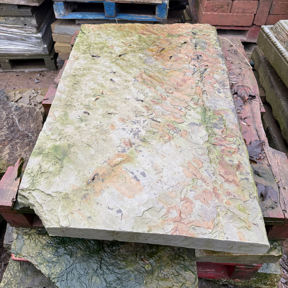 Reclaimed Riven Stone Hearth Slab