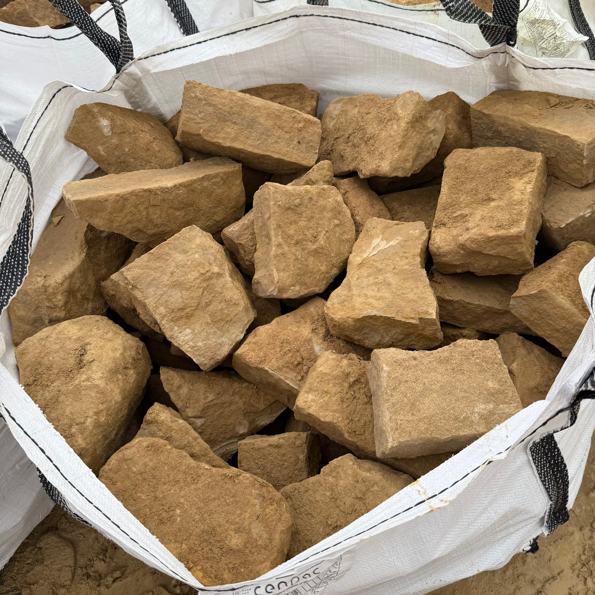 Cropped Limestone Walling Stone - Per Bag