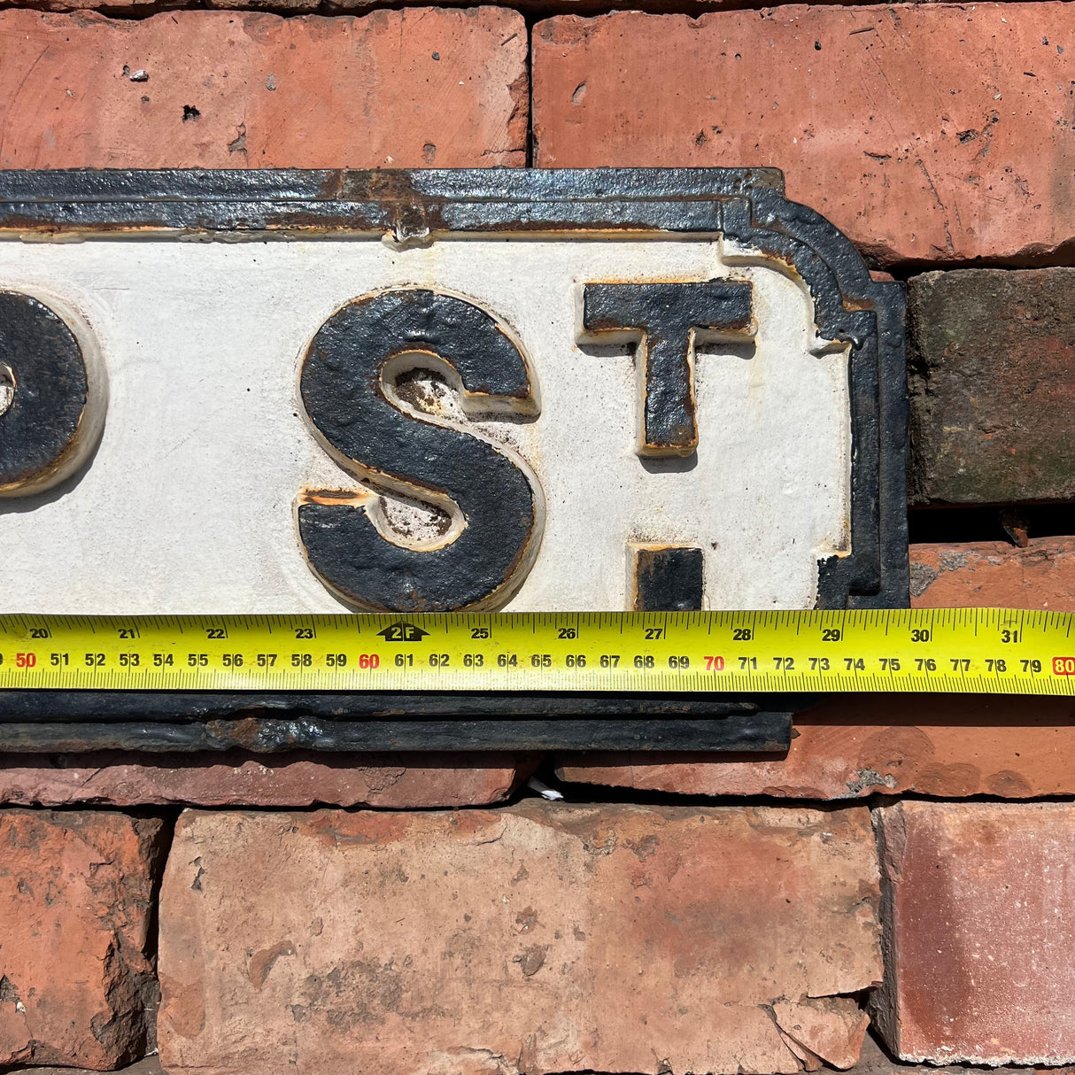 Original Cast Iron ‘Bishop St’ Street Sign