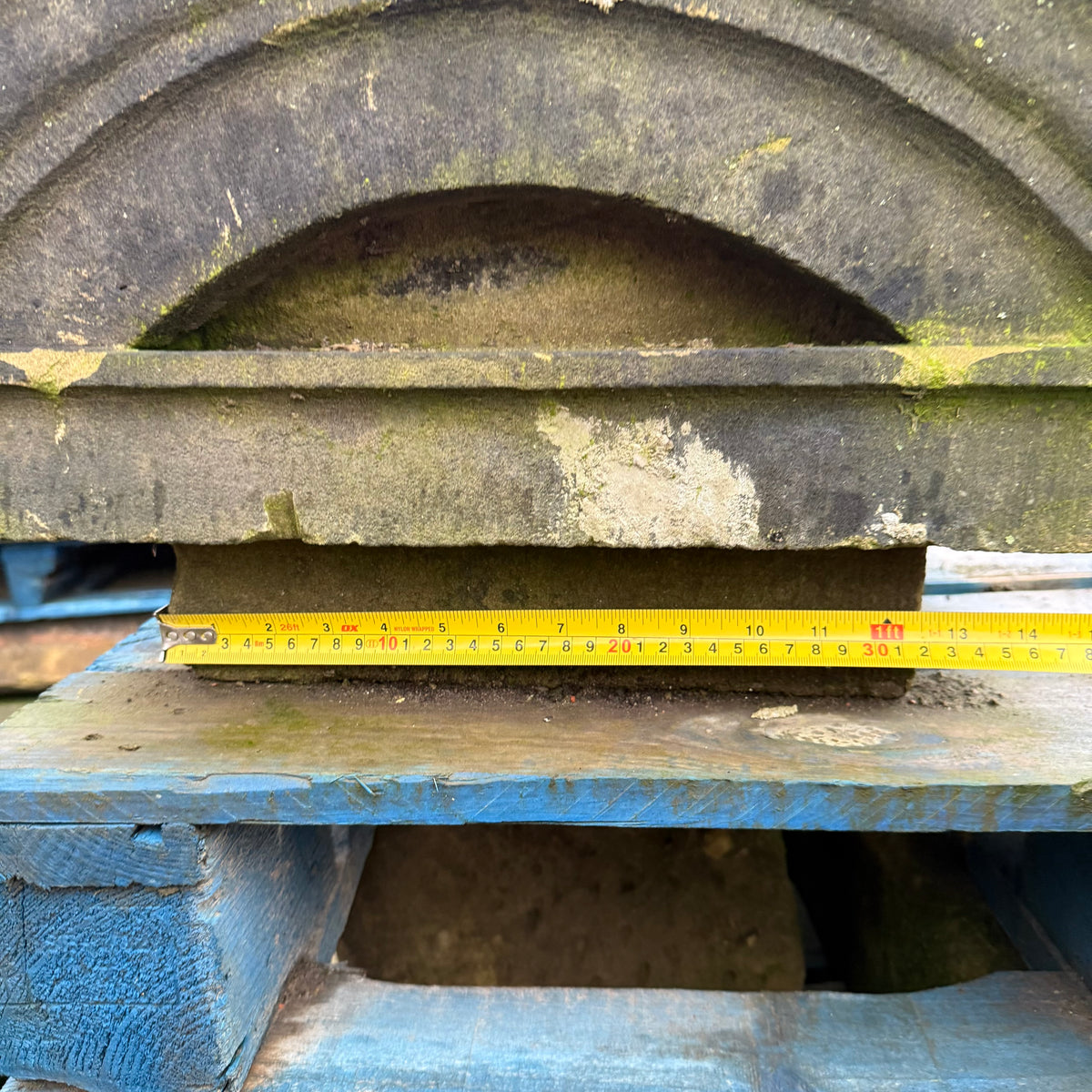 Reclaimed Stone Pillar Caps - Pair
