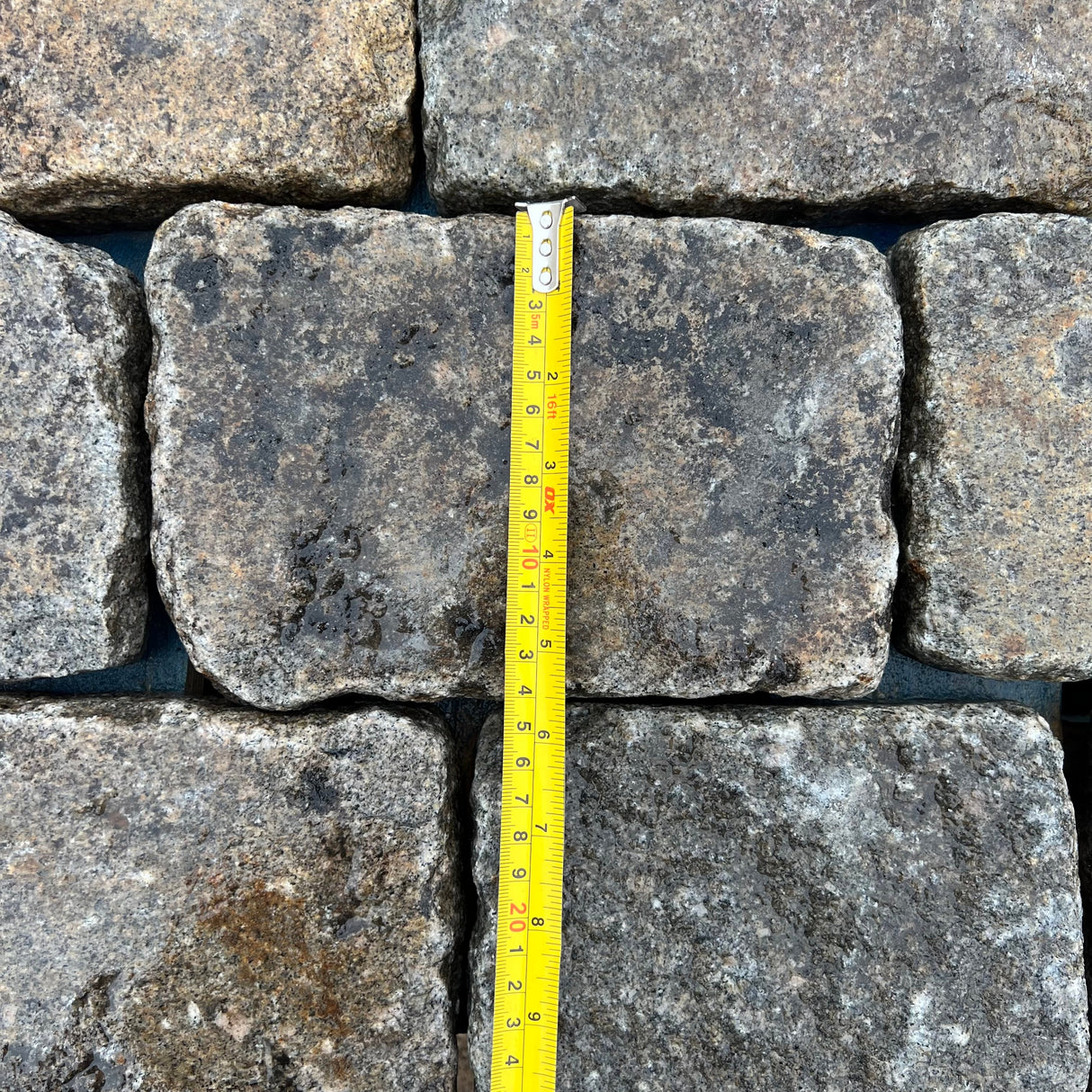 Reclaimed Mixed Granite Cobble Tops - Per SQM
