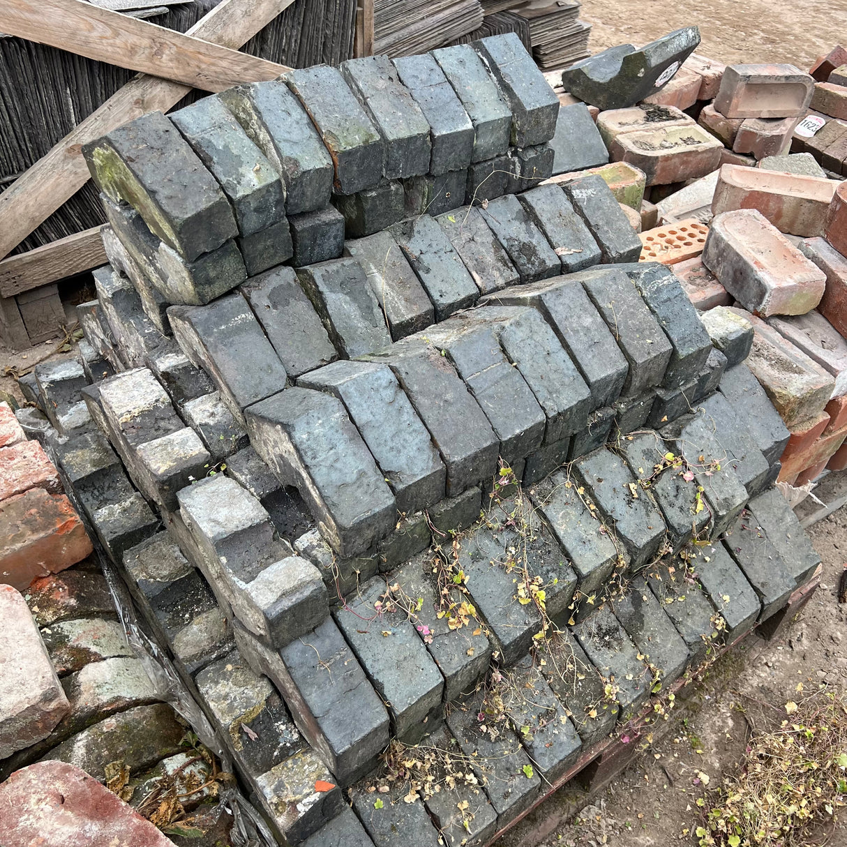 Reclaimed Staffordshire Blue Triangle Wall Coping Brick