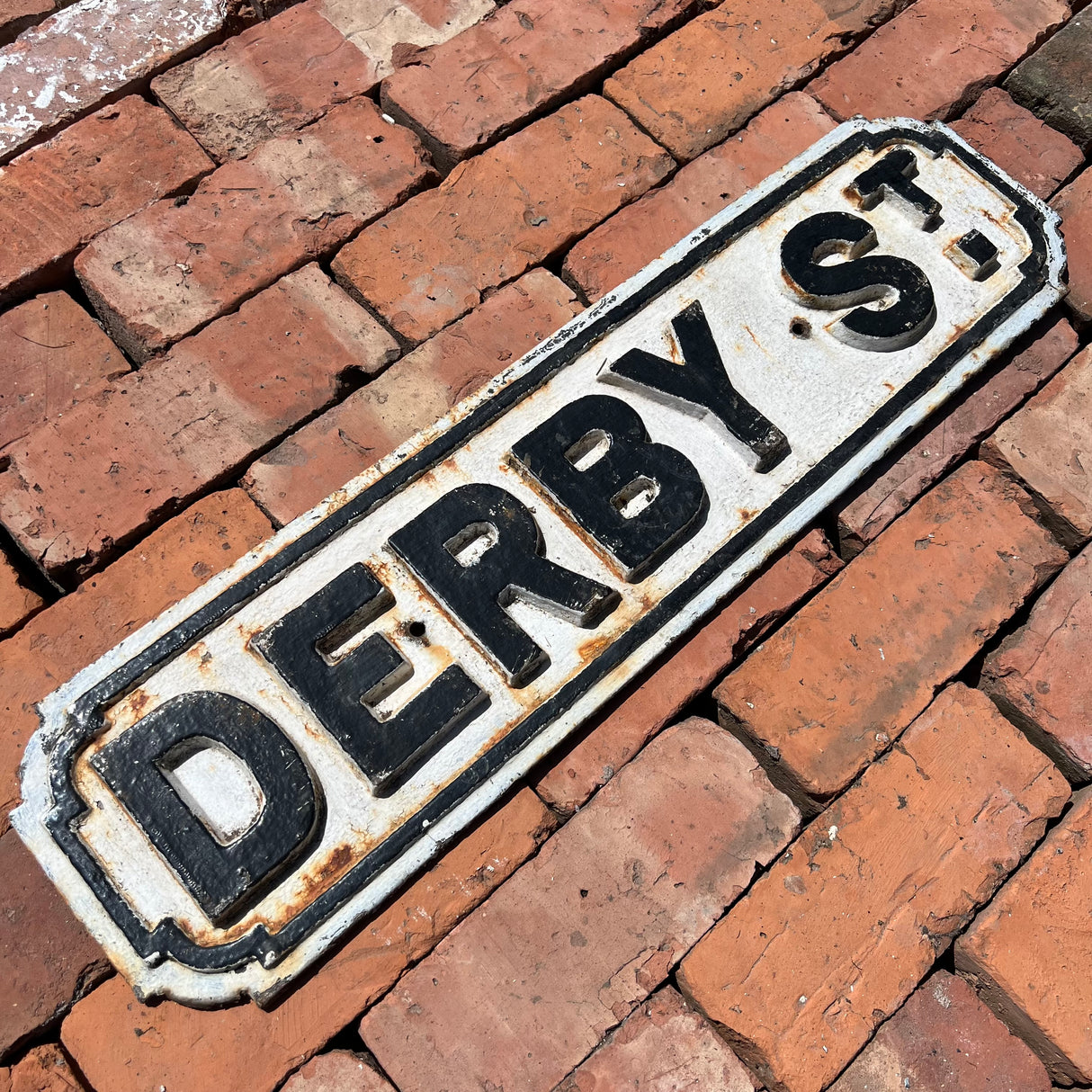 Original Cast Iron ‘Derby St’ Street Sign