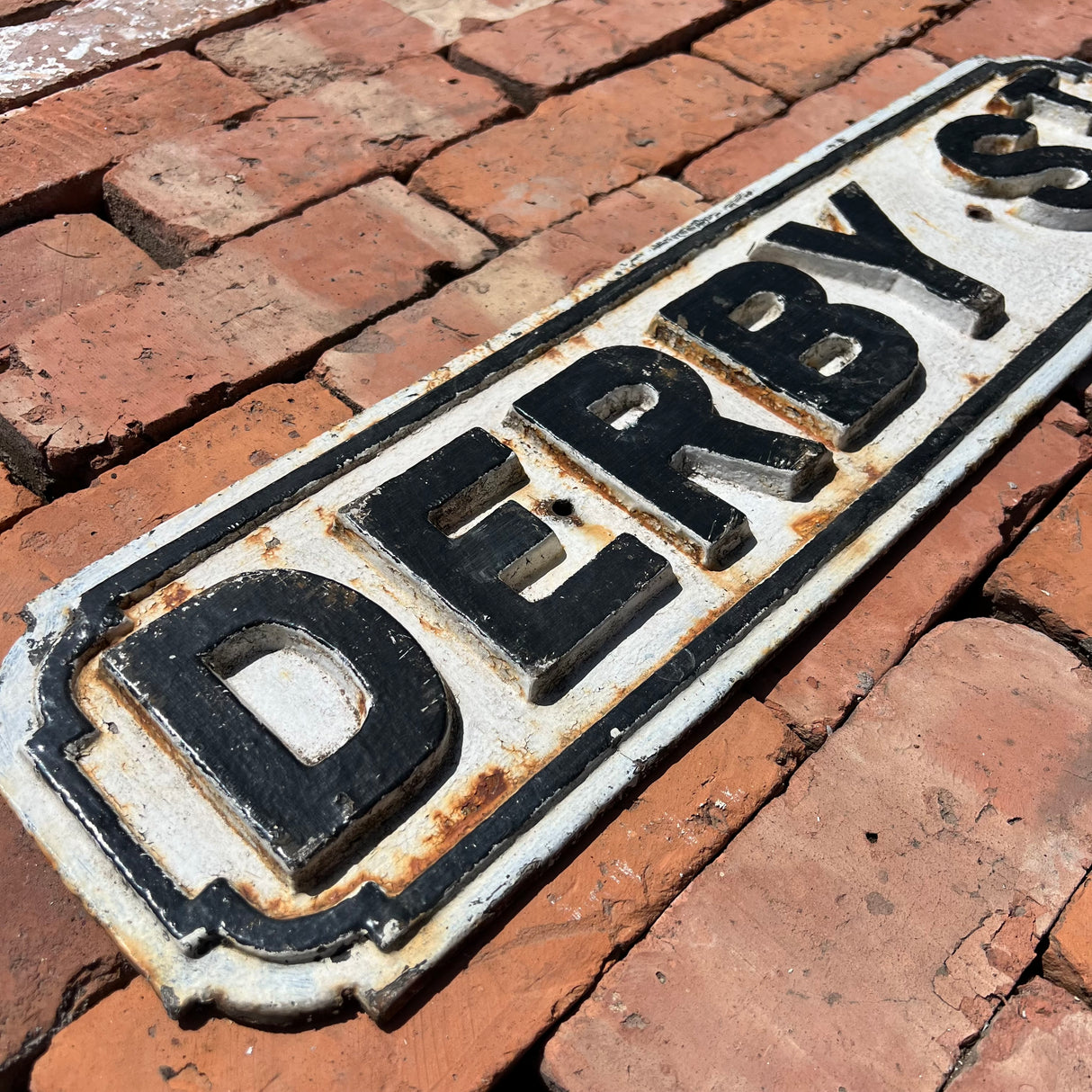 Original Cast Iron ‘Derby St’ Street Sign