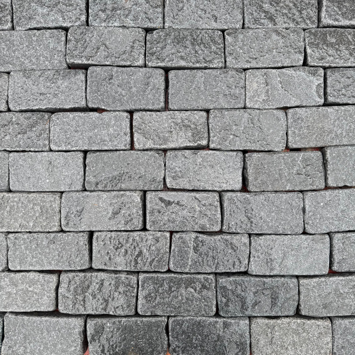 Black Tumbled Granite Cobble Setts - 200mm x 100mm - Per SQM