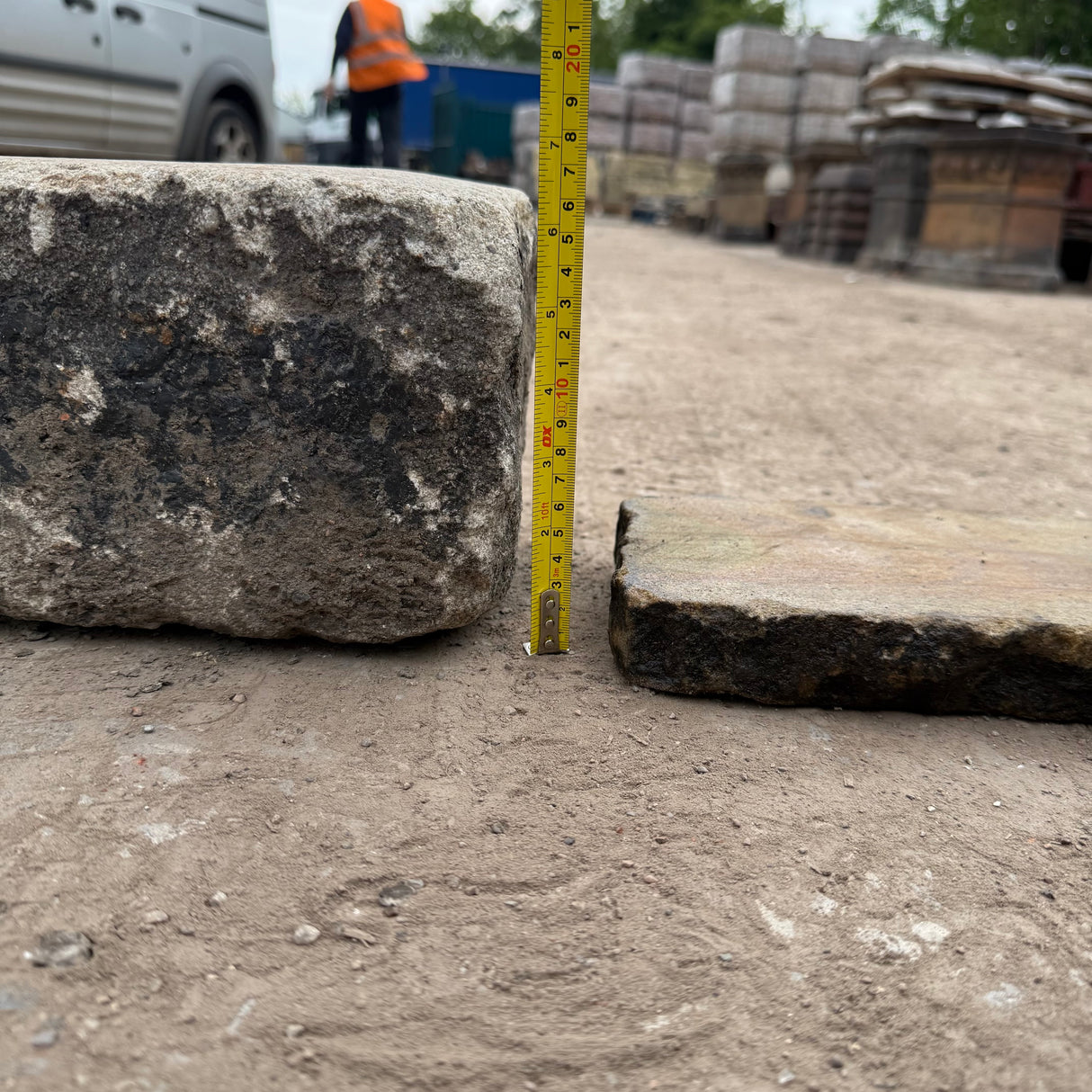 Reclaimed Sawn Yorkshire Stone Cobble Tops - Per SQM