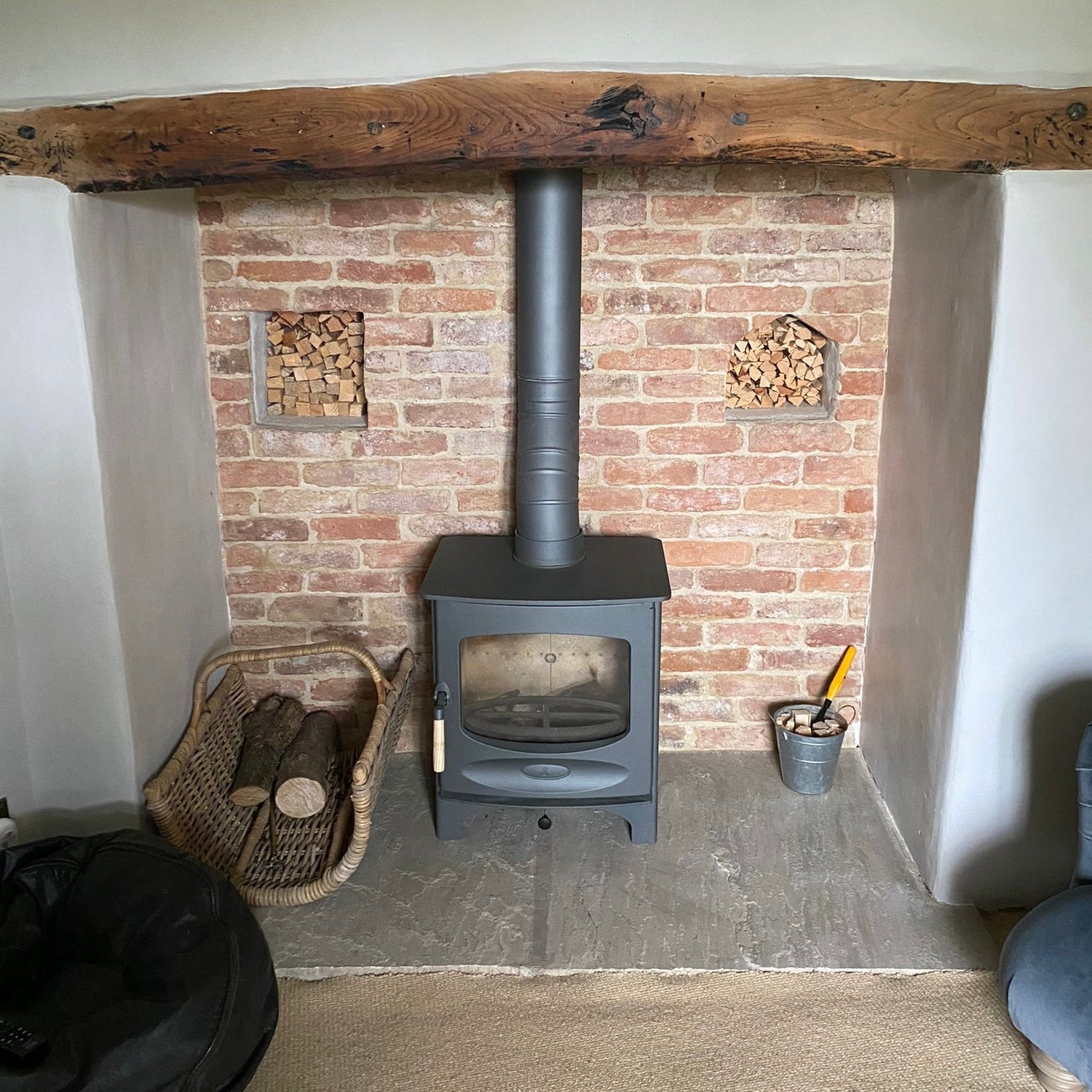Reclaimed Georgian Brick Slip Fireplace