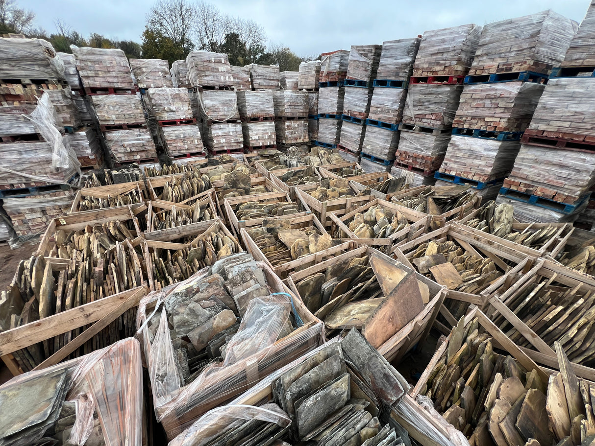 Reclaimed Yorkshire Stone Roof Tiles - Per Ton