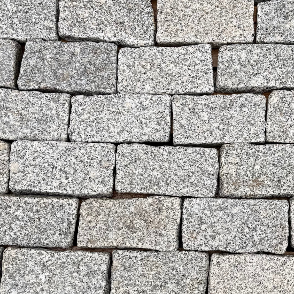 Silver Tumbled Granite Cobble Setts - 200mm x 100mm - Per SQM