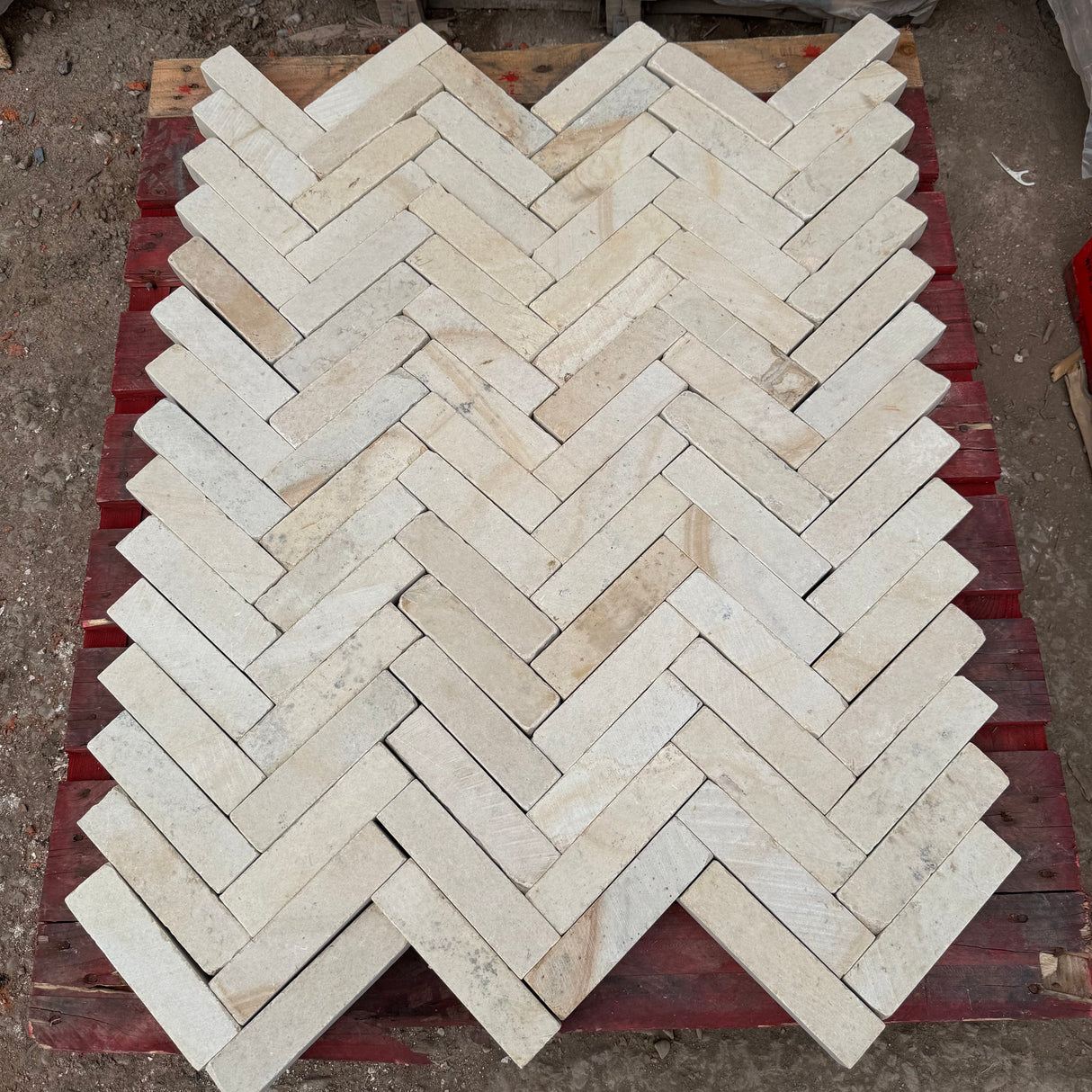 Beige Sandstone Stackers - 200mm x 50mm x 40mm - Per SQM