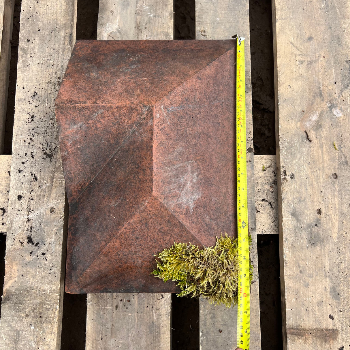 Reclaimed Terracotta Red Brick Wall Coping Corner & End