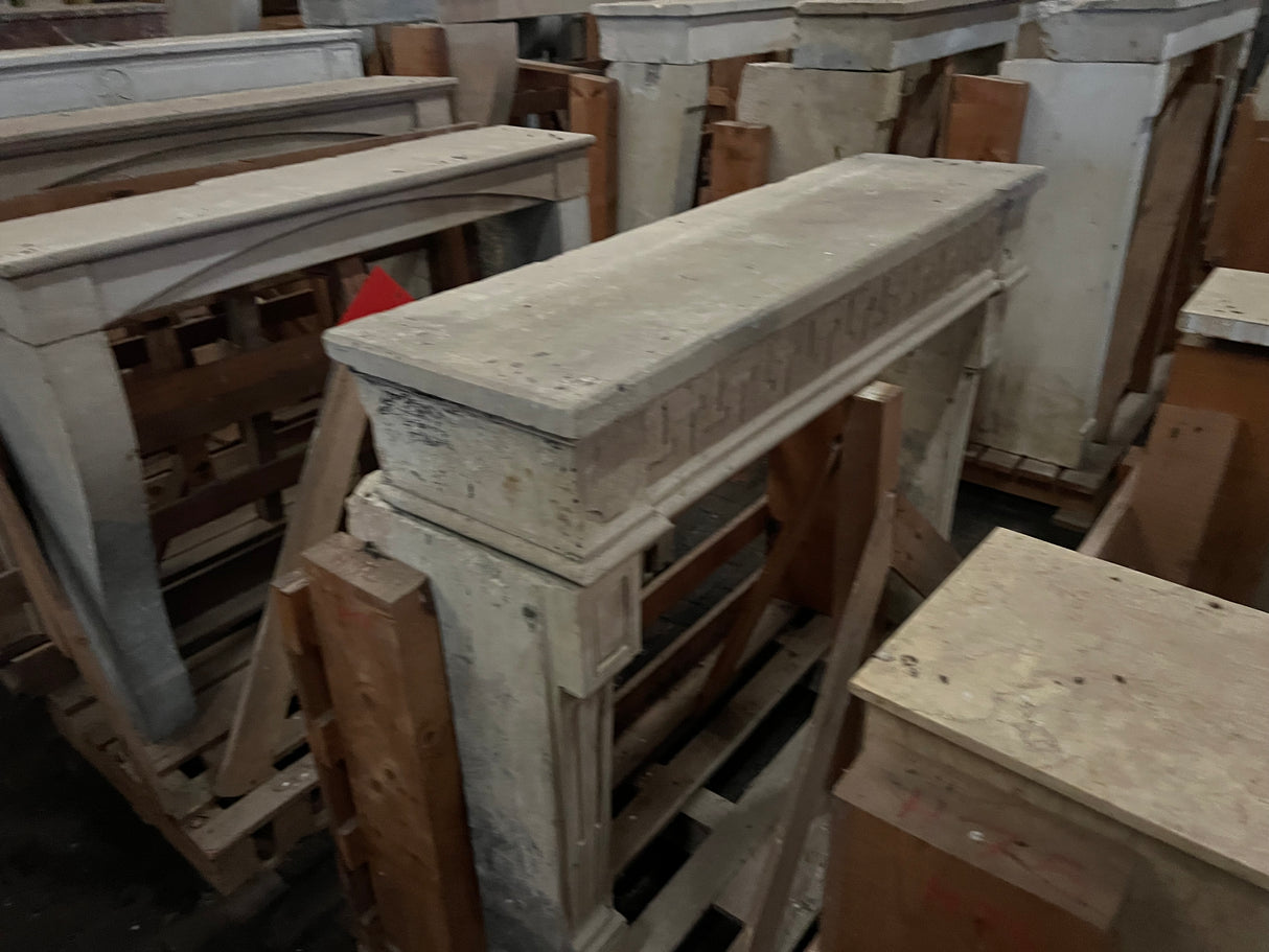 Reclaimed Ornate Stone Fireplace Surround