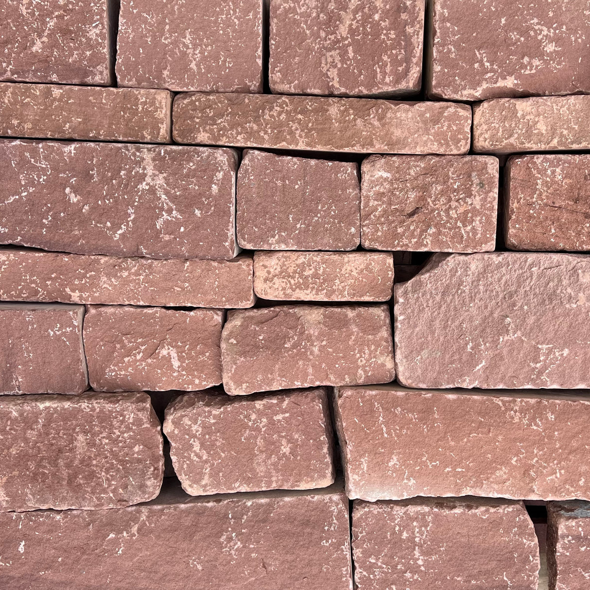 Tumbled Cheshire Red Sandstone Walling - Per Bag