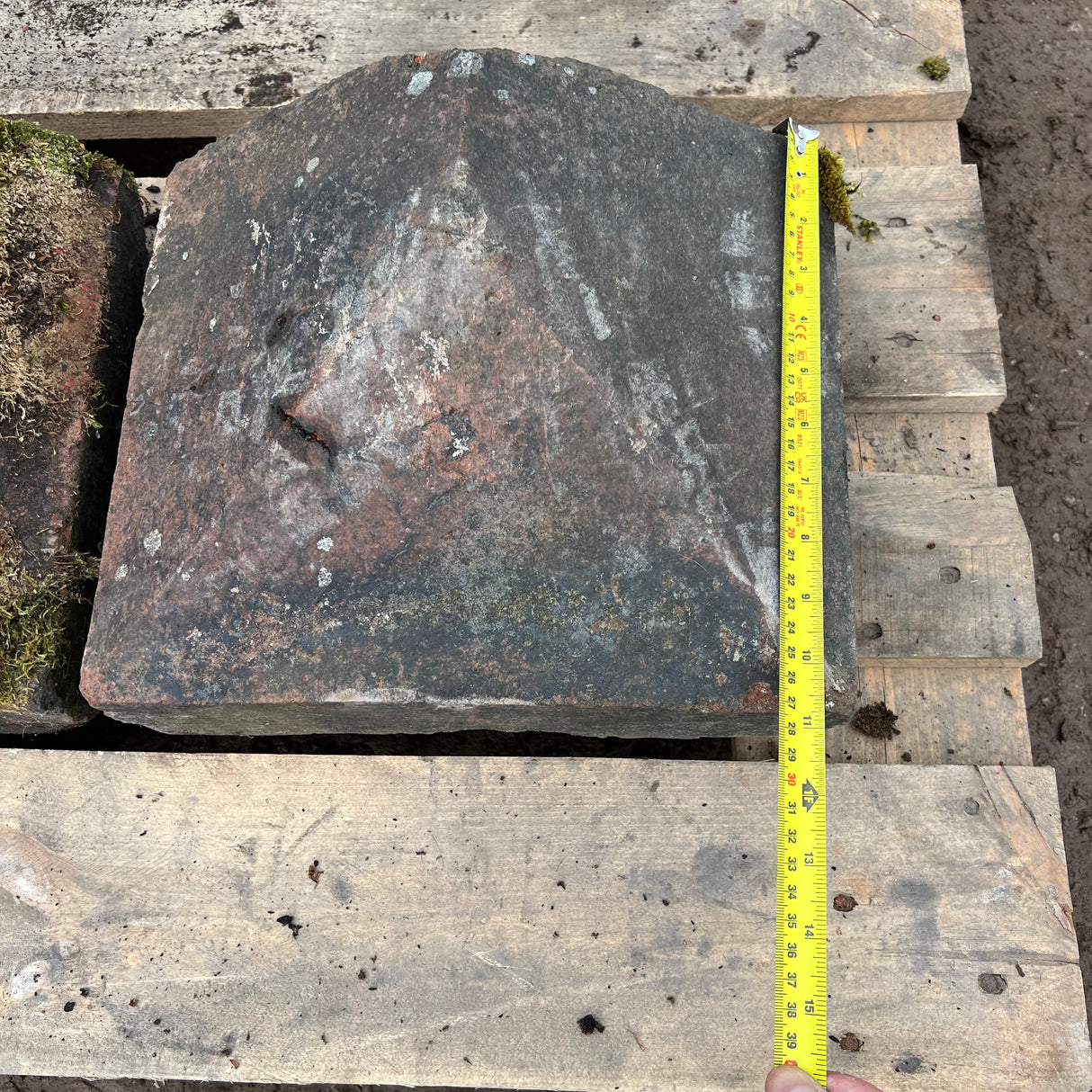 Reclaimed Brick Wall Coping End - Set of Two