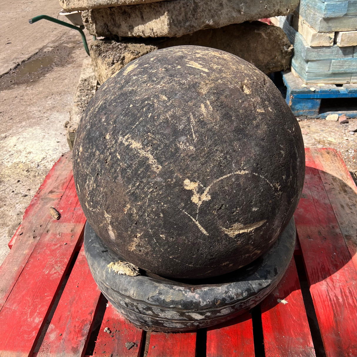 Reclaimed Natural Stone Sphere Ball