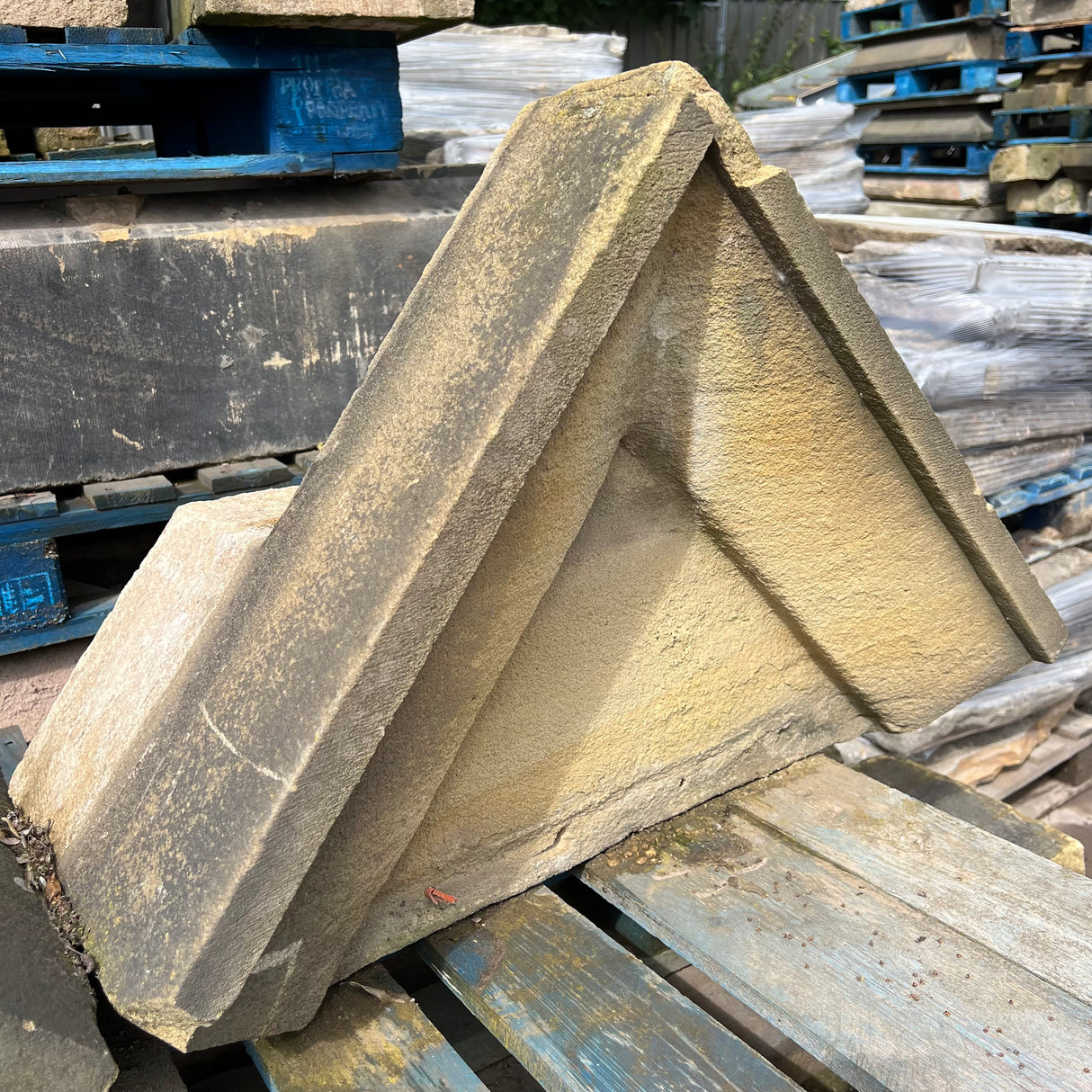 Reclaimed Natural Stone Water Table Triangle