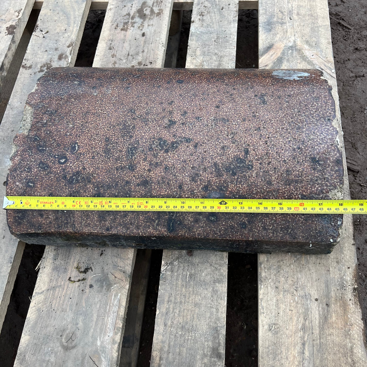 Reclaimed Brown Glazed Wall Coping Brick - Job Lot of 20ft