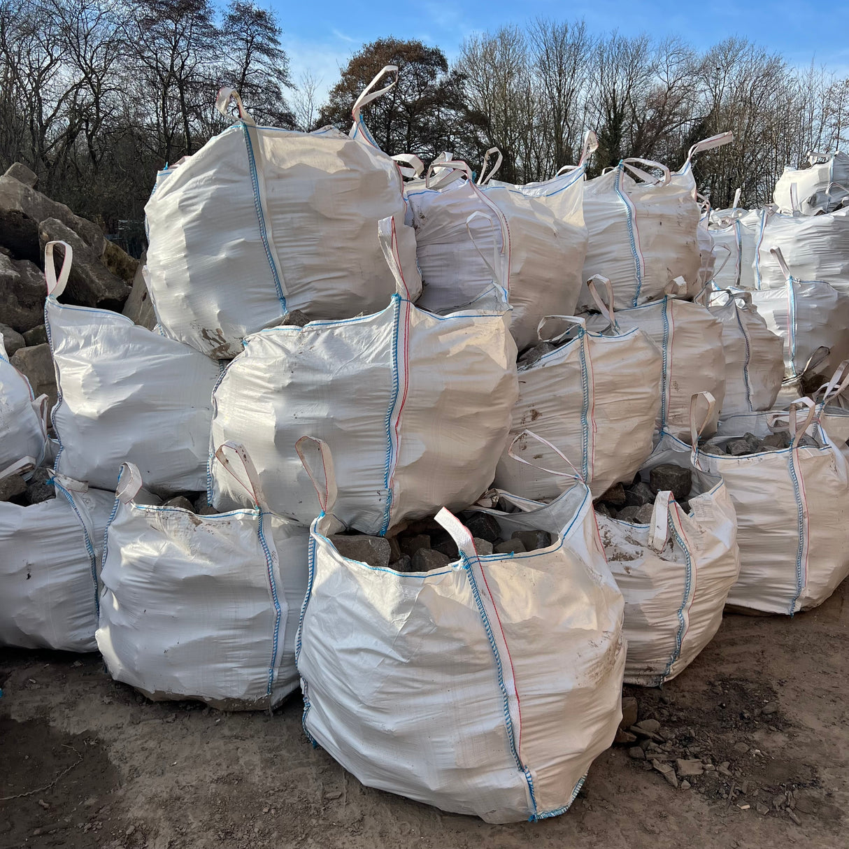 Reclaimed Elongated London Granite Cobble Setts - Bulk Bag
