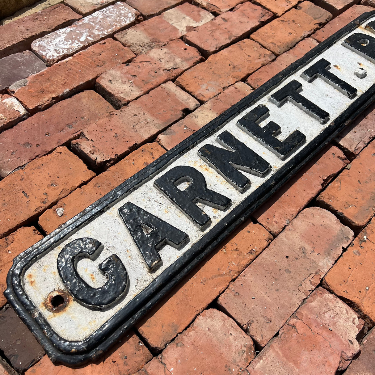 Original Cast Iron ‘Garnett Rd’ Street Sign