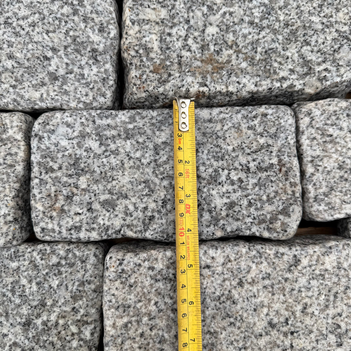 Silver Tumbled Granite Cobble Setts - 200mm x 100mm - Per SQM