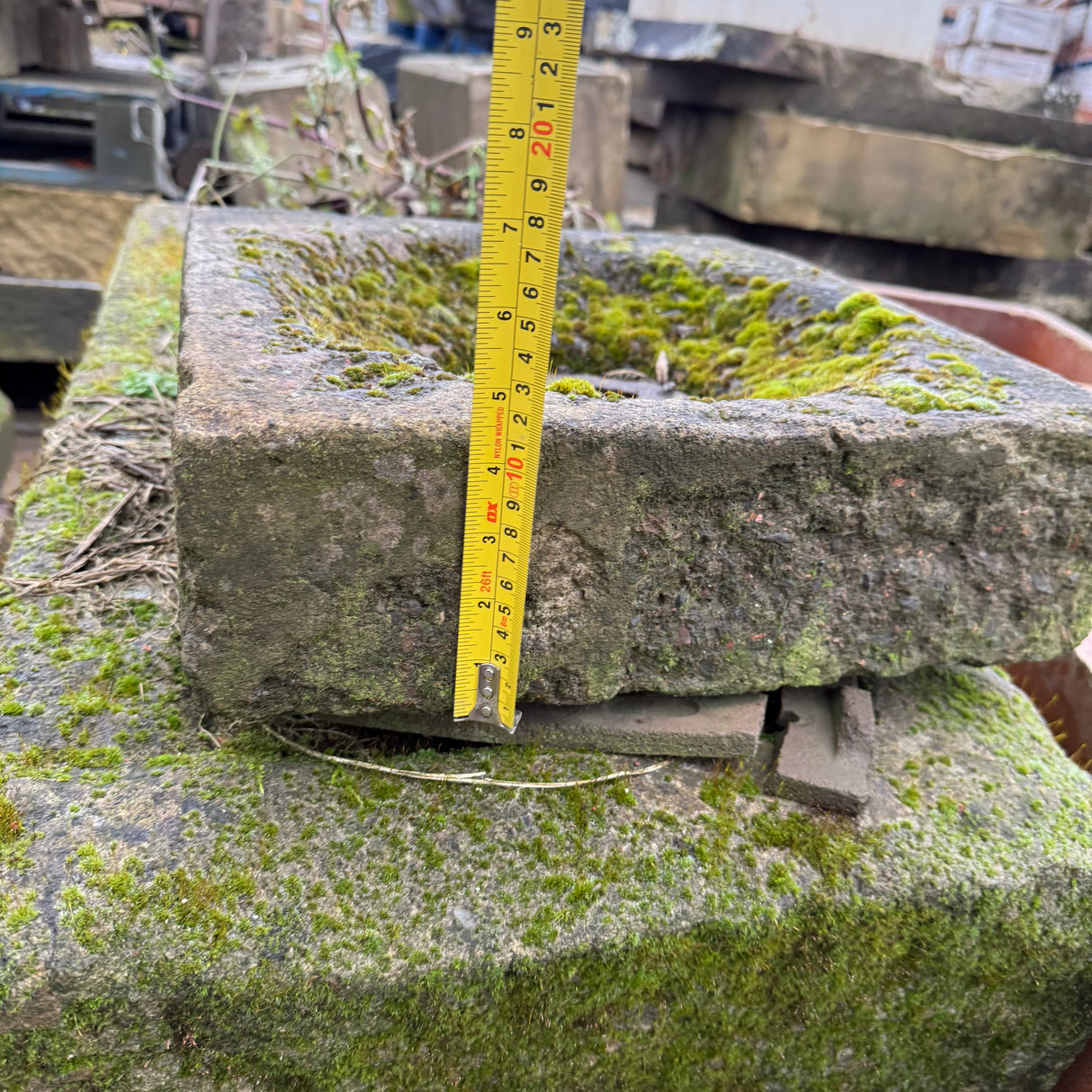 Reclaimed Stone Gully with Metal Grate