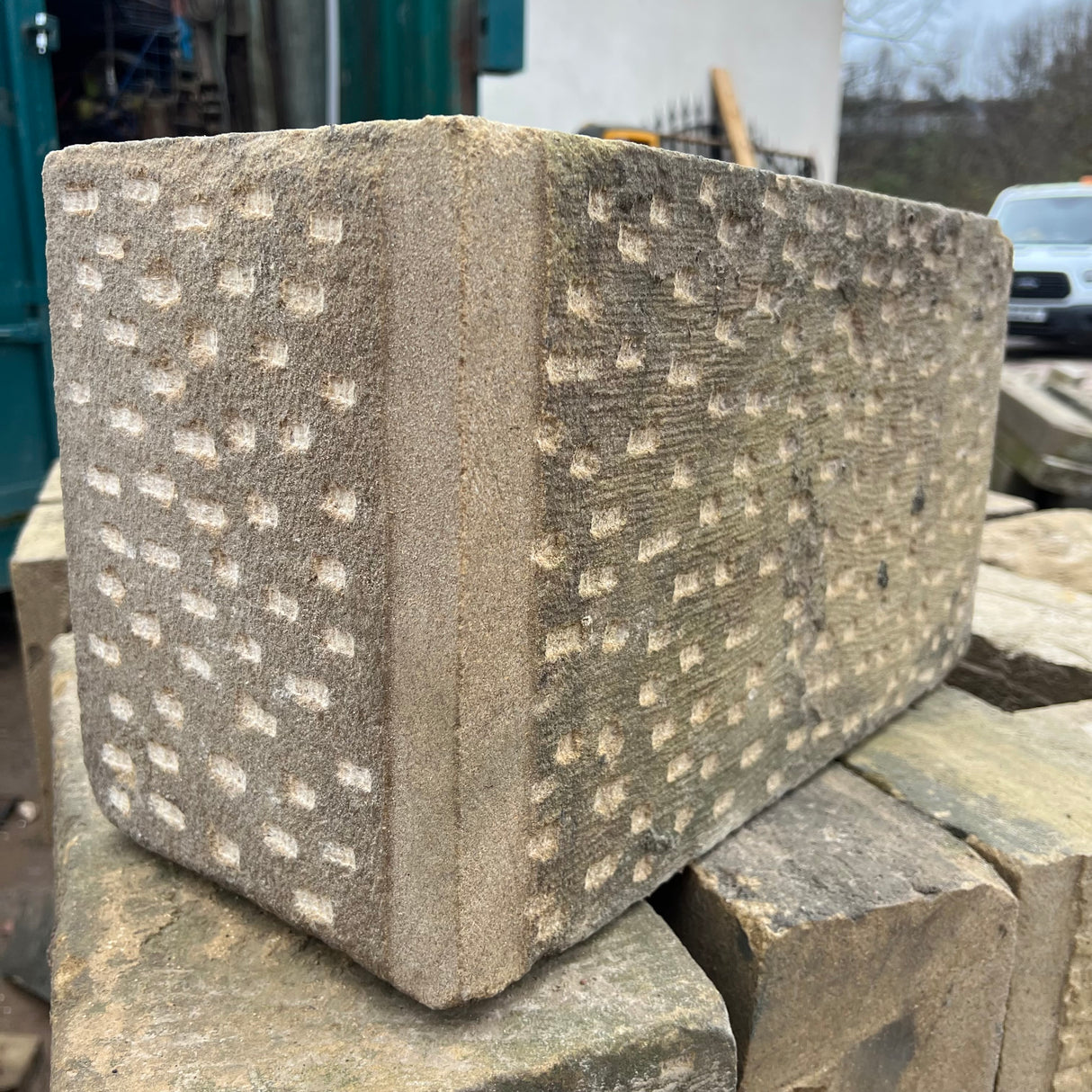 Punched and Draft Stone Quoins