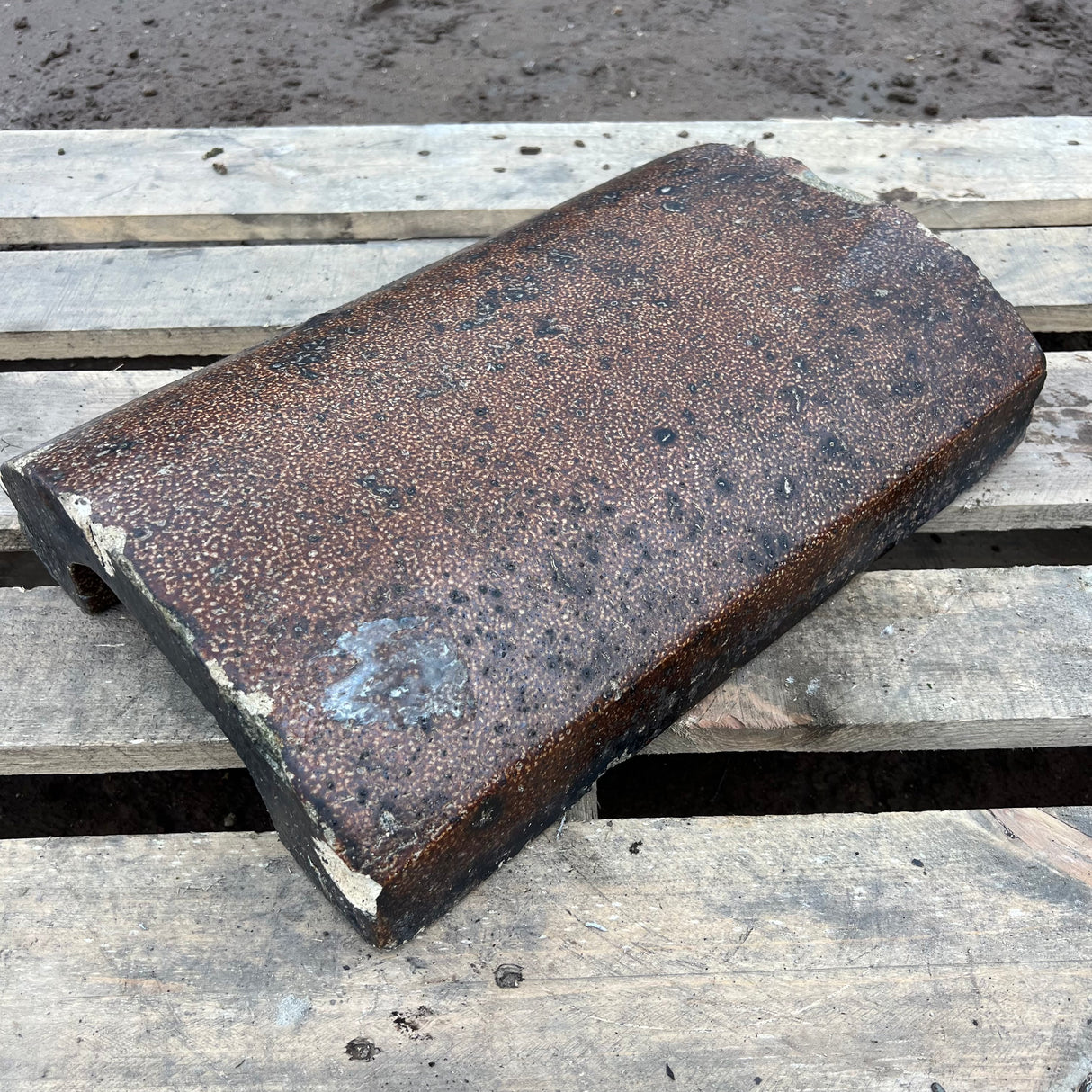 Reclaimed Brown Glazed Wall Coping Brick - Job Lot of 20ft