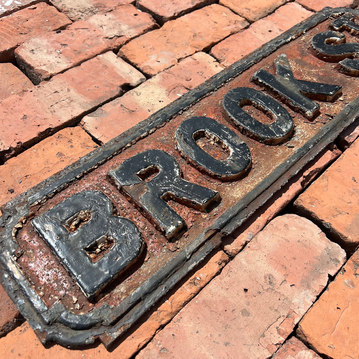 Original Cast Iron ‘Brook St’ Street Sign