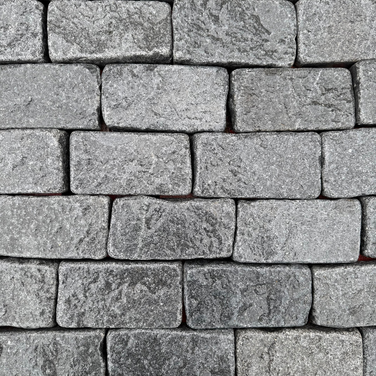 Black Tumbled Granite Cobble Setts - 200mm x 100mm - Per SQM