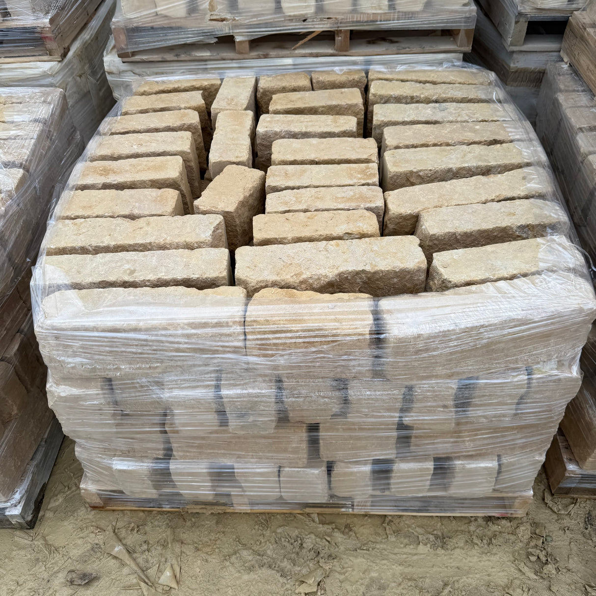 Tumbled Cream Limestone Building Stone - Per SQM