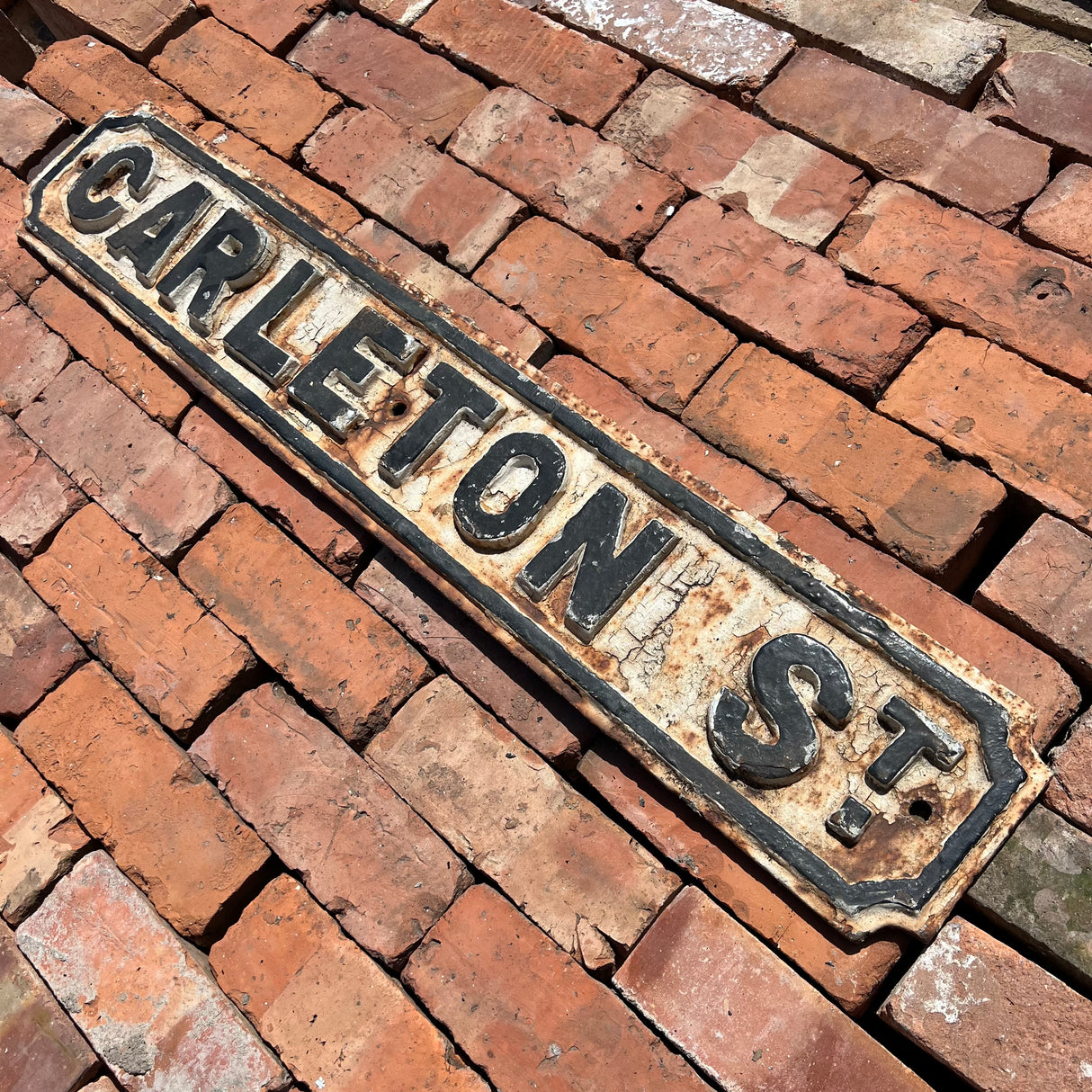 Original Cast Iron ‘Carleton St’ Street Sign
