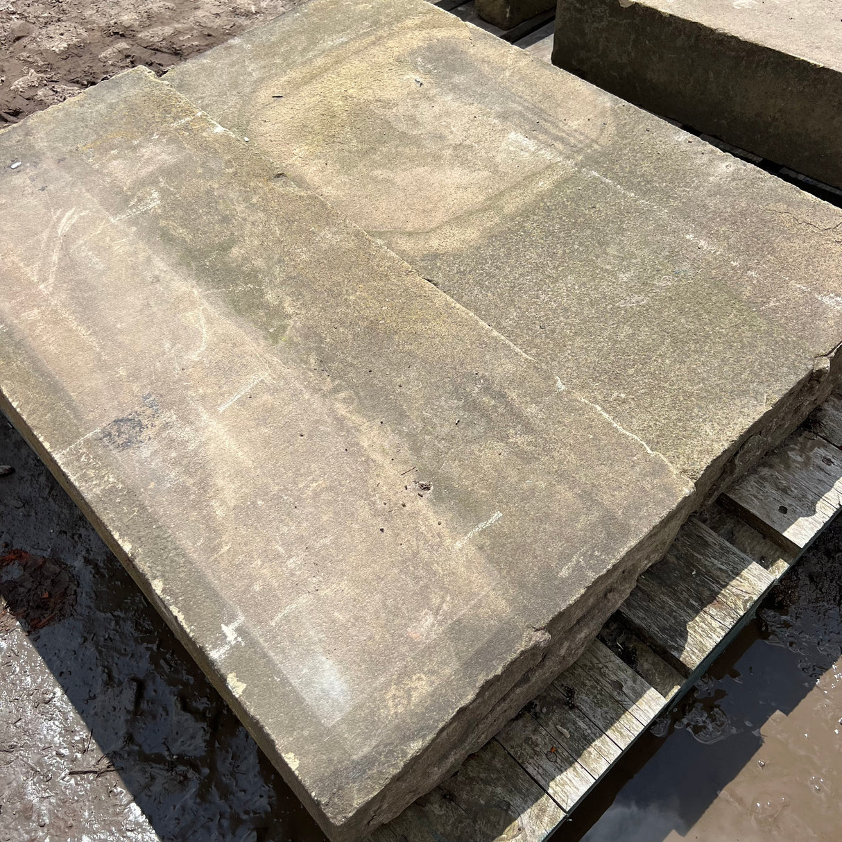Pair of Reclaimed Natural Stone Steps