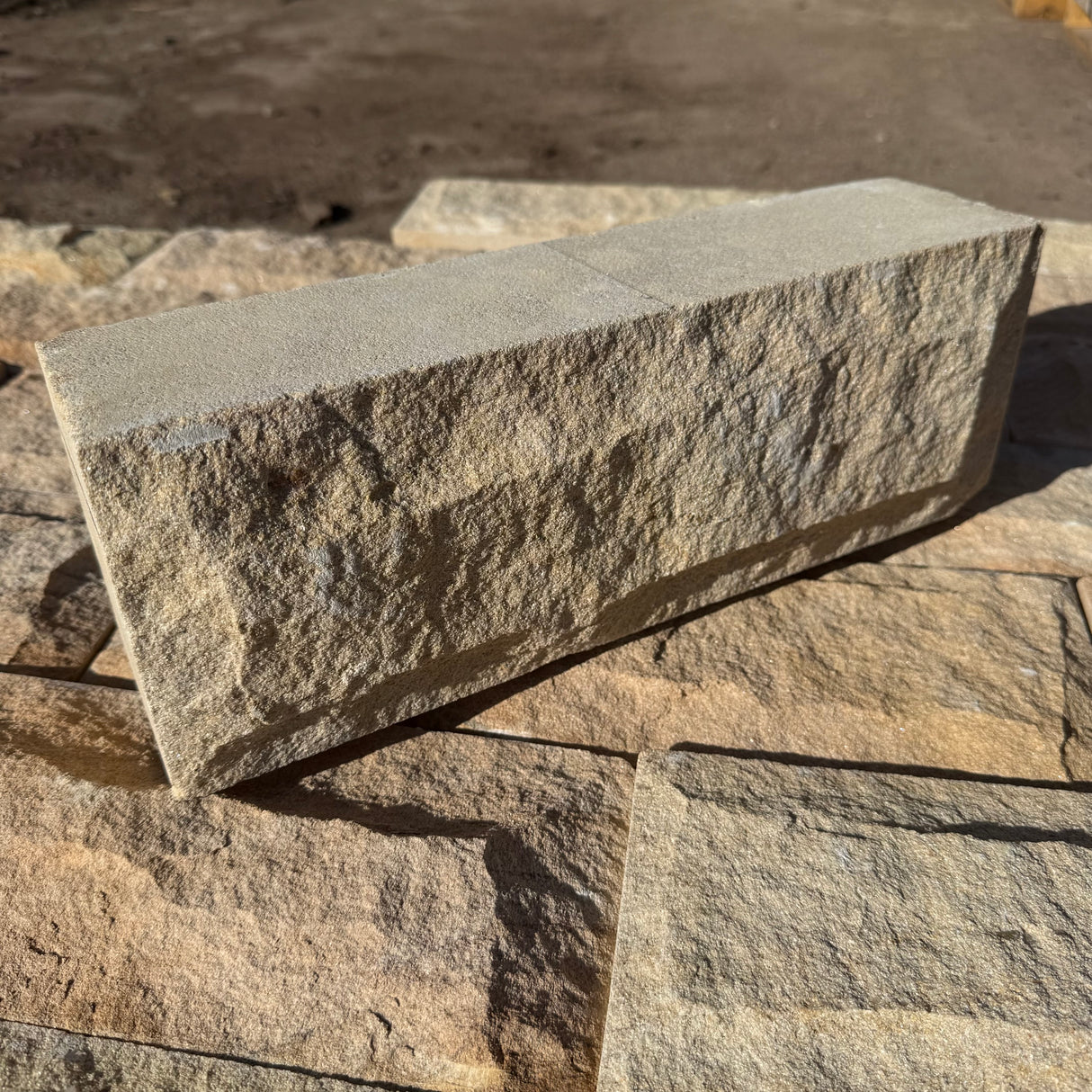 140mm Pitched Face Sandstone Building Stone - Per SQM