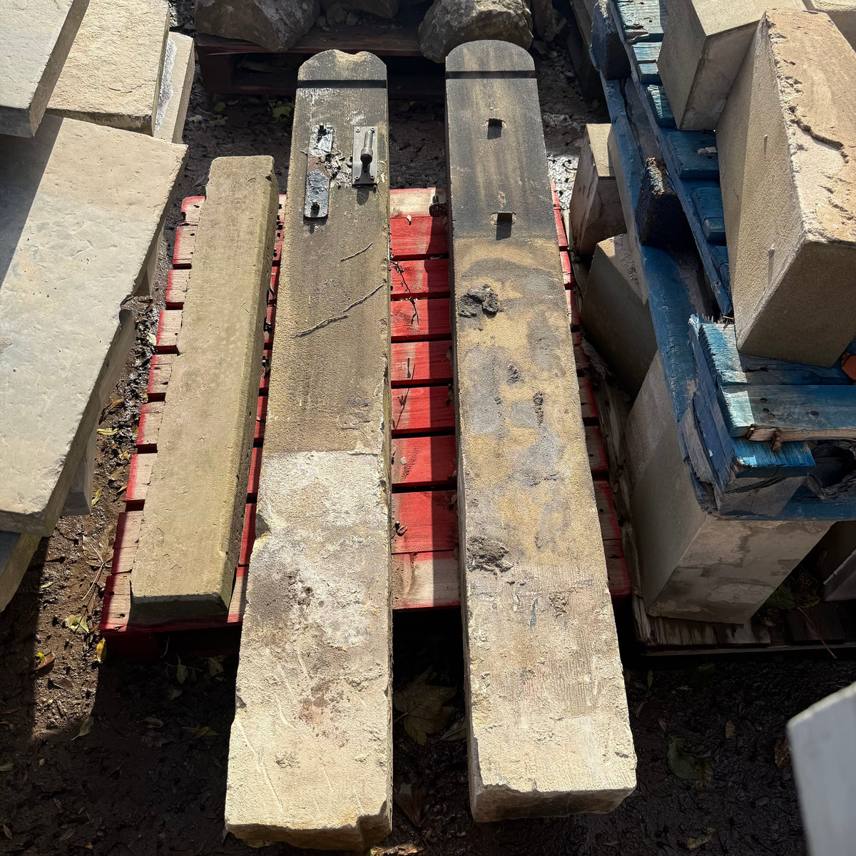 Pair of Reclaimed Stone Gate Posts