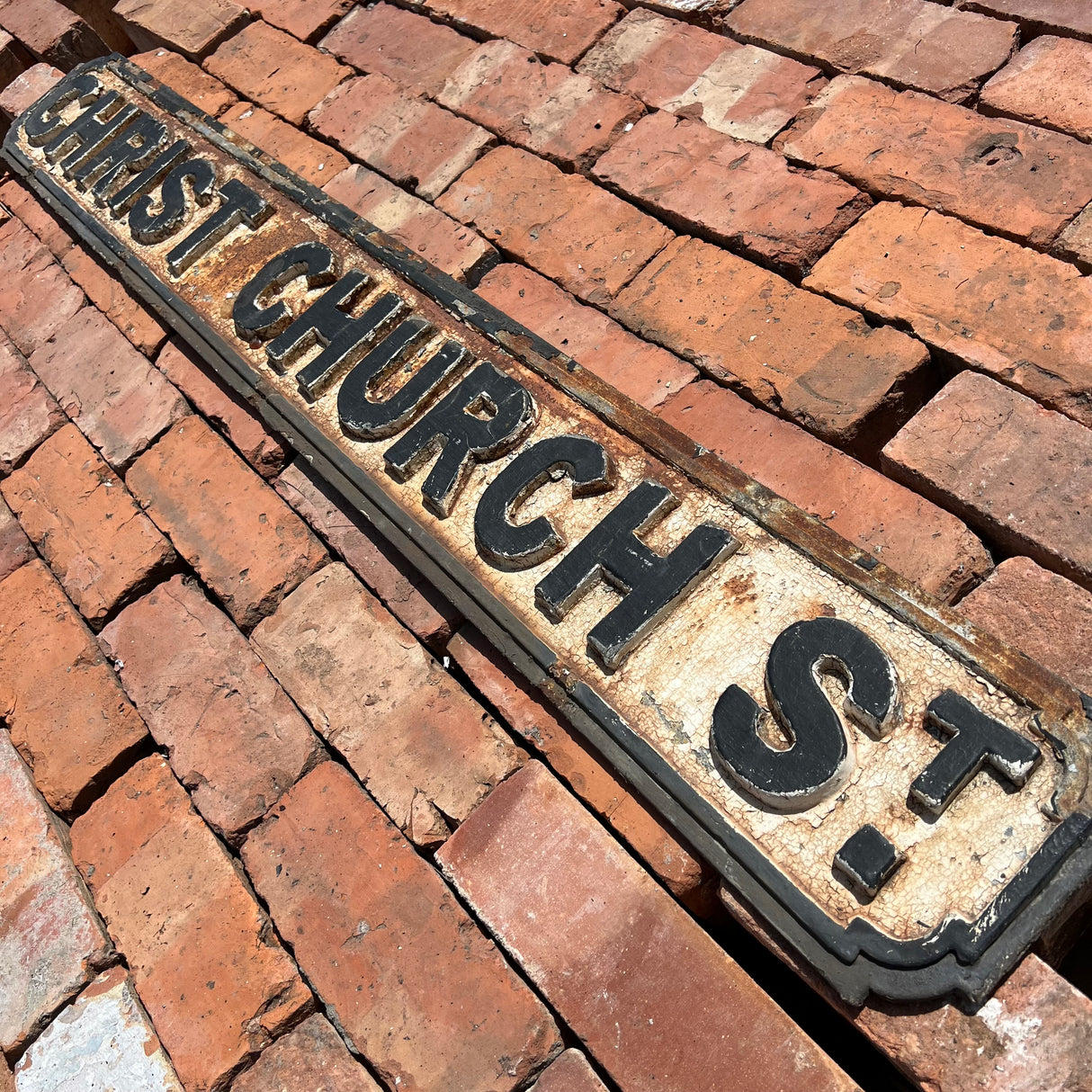 Original Cast Iron ‘Christ Church St’ Street Sign
