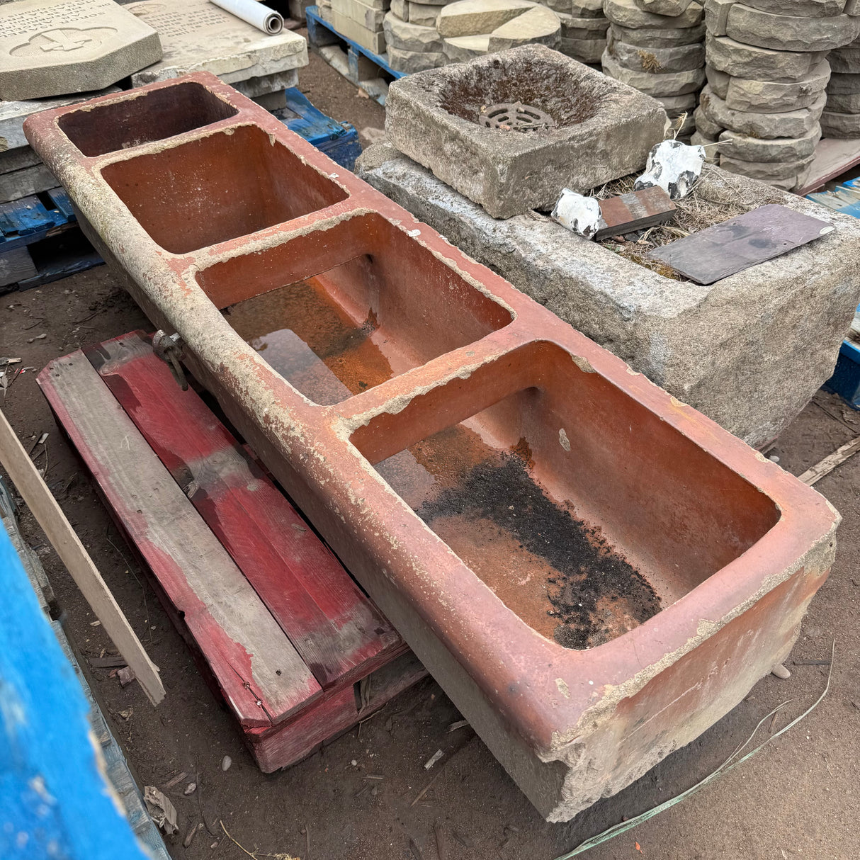 Reclaimed Brown Glazed Trough