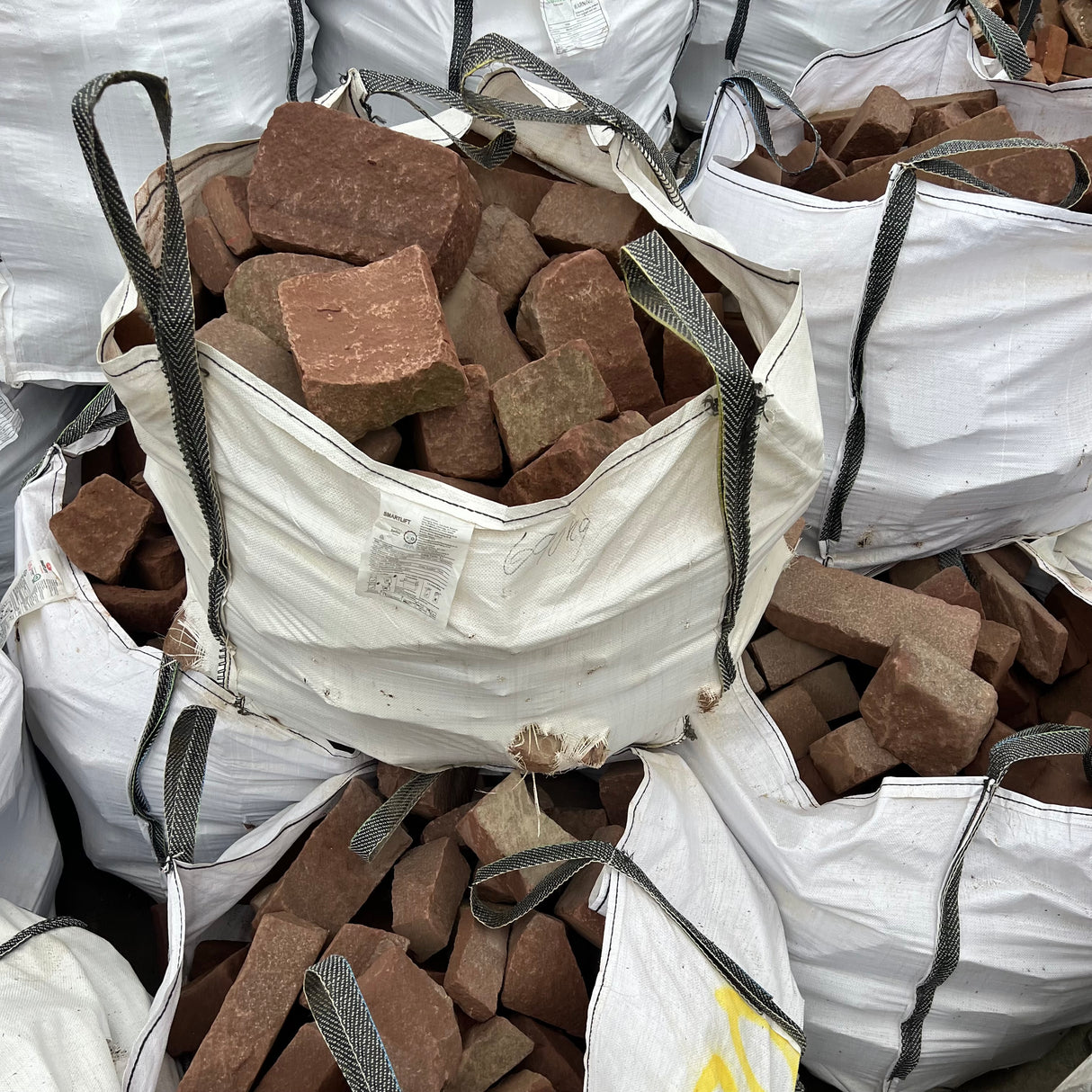 Tumbled Cheshire Red Sandstone Walling - Per Bag