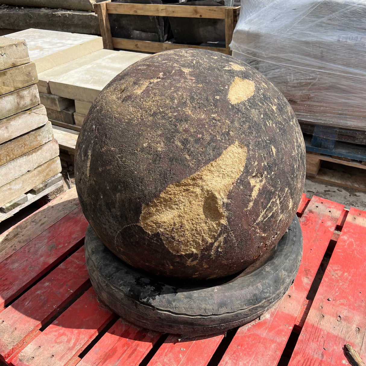 Reclaimed Natural Stone Sphere Ball