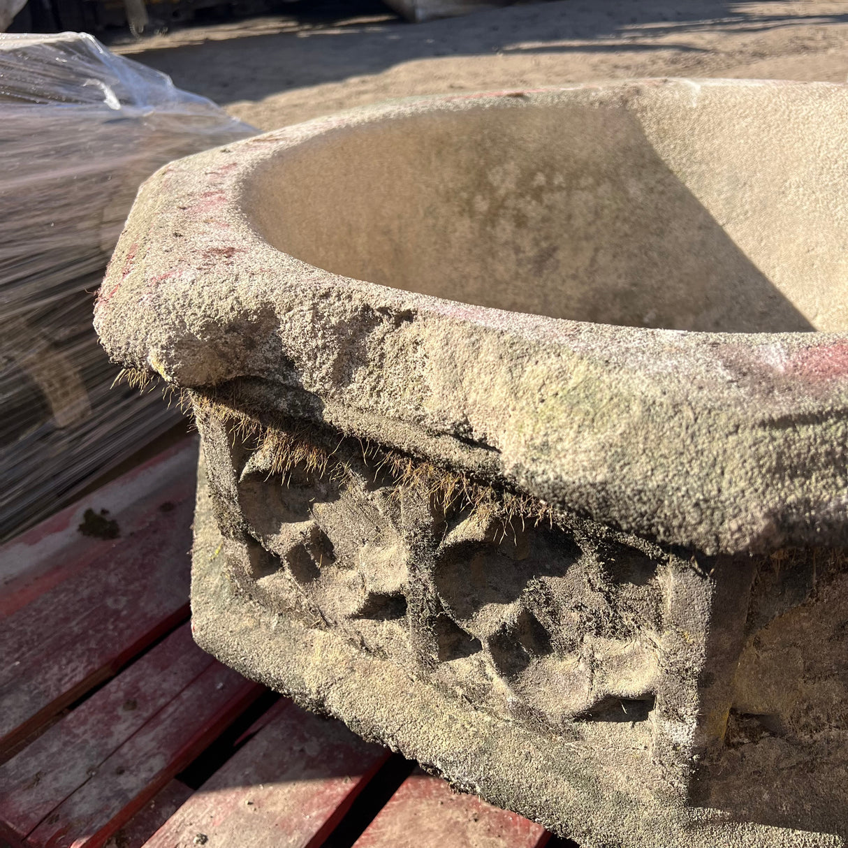Reclaimed Decorative Natural Stone Pot
