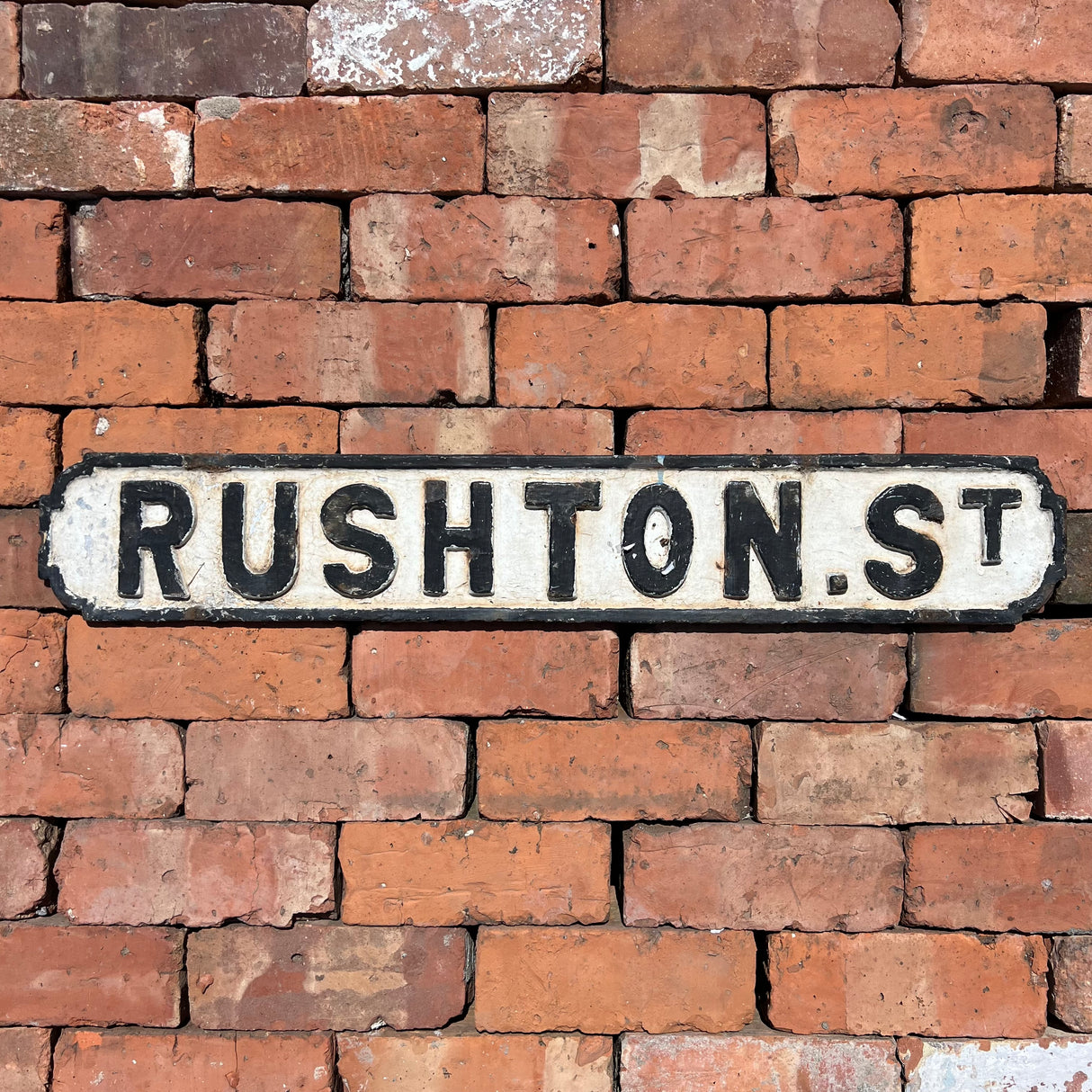 Original Cast Iron ‘Rushton St’ Street Sign