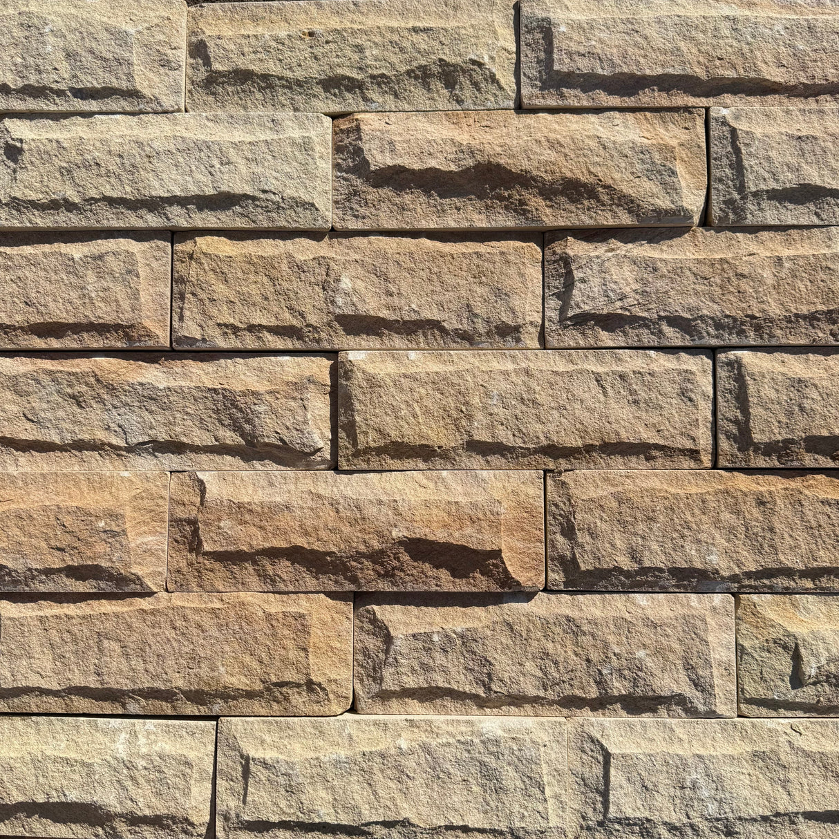 140mm Pitched Face Sandstone Building Stone - Per SQM
