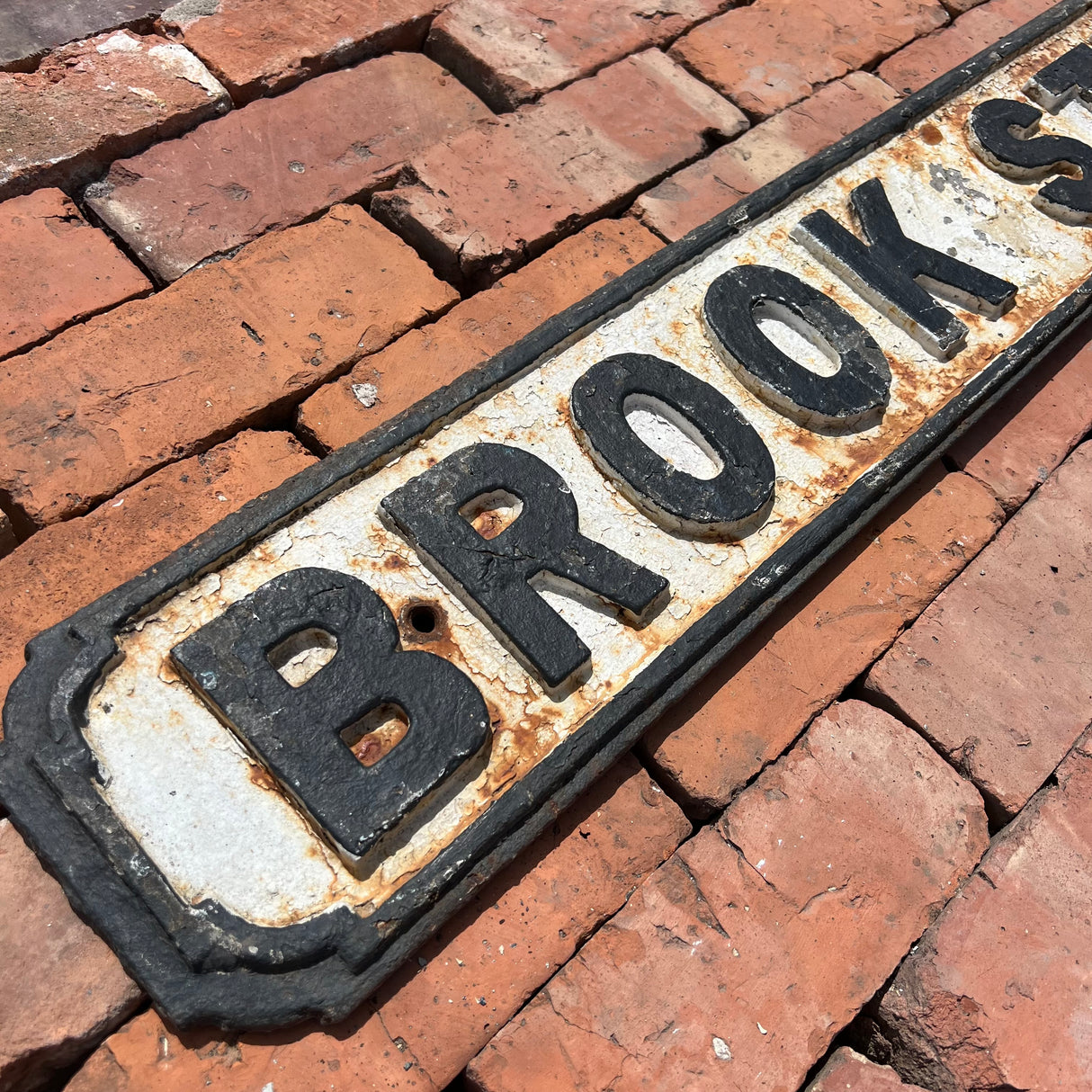 Original Cast Iron ‘Brook Street’ Street Sign