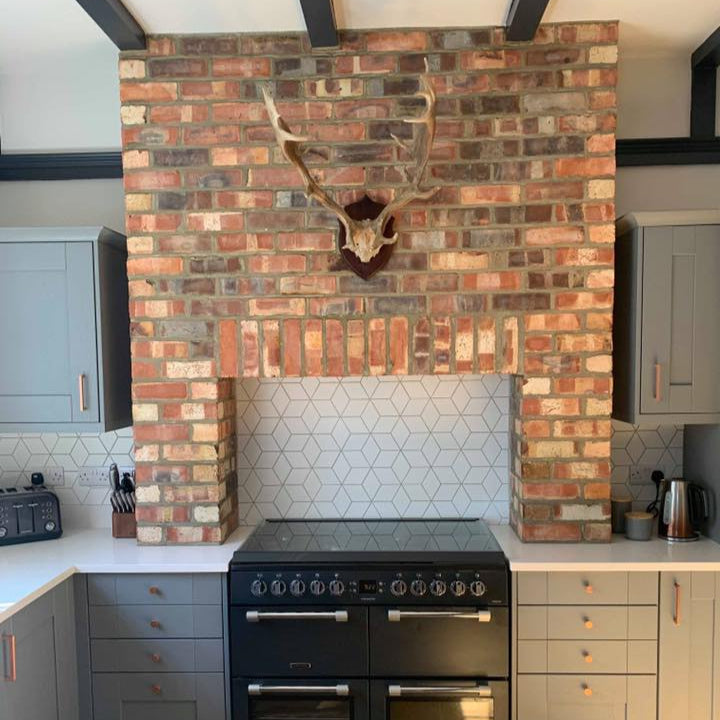 Brick Slip Kitchen Feature Wall in Glasgow