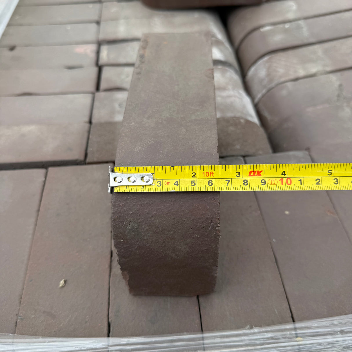 Reclaimed Brindle Blue Bullnose Brick