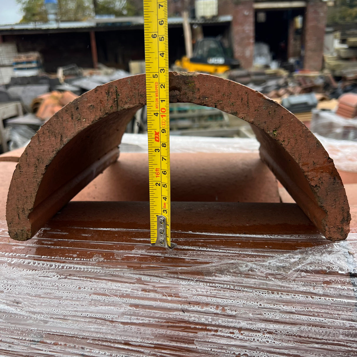 New Orange Half Round Clay Roof Ridge Tile