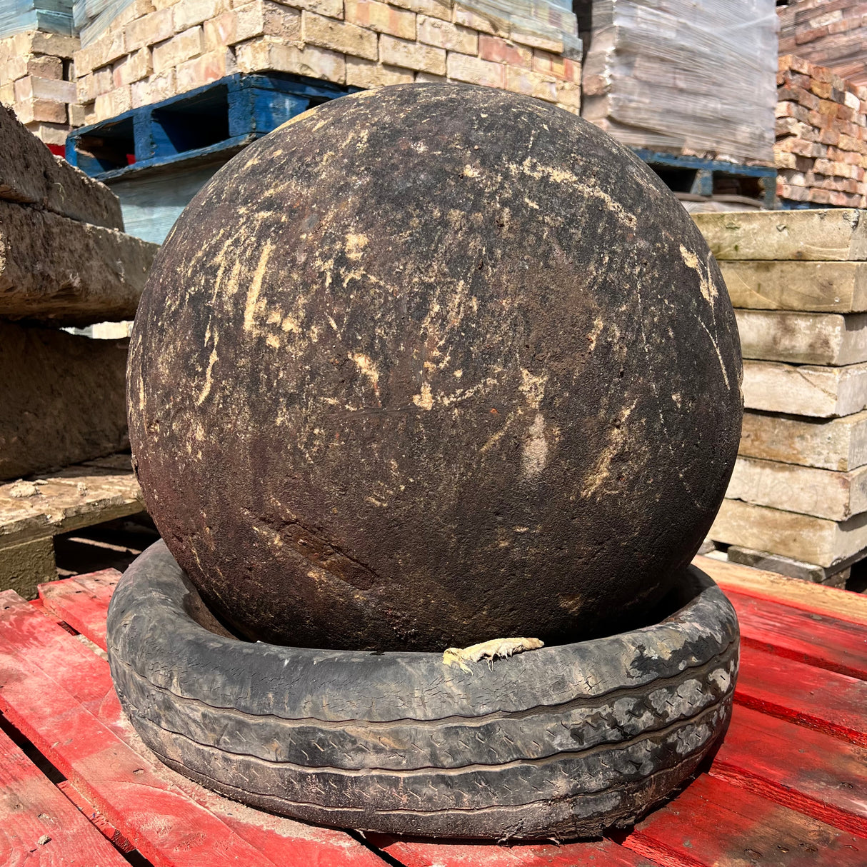 Reclaimed Natural Stone Sphere Ball
