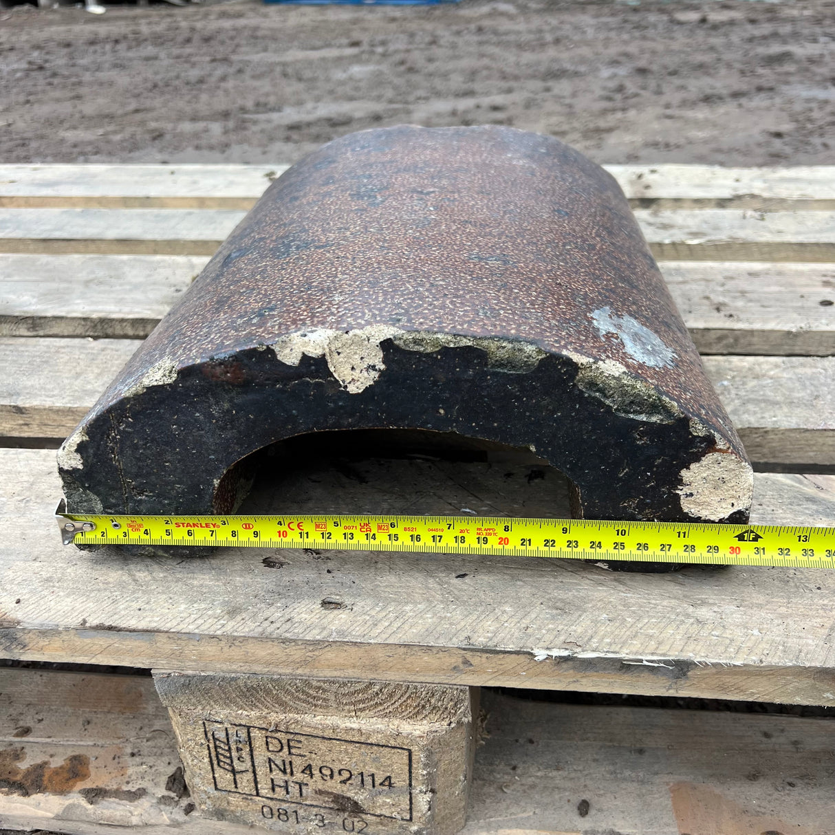 Reclaimed Brown Glazed Wall Coping Brick - Job Lot of 20ft