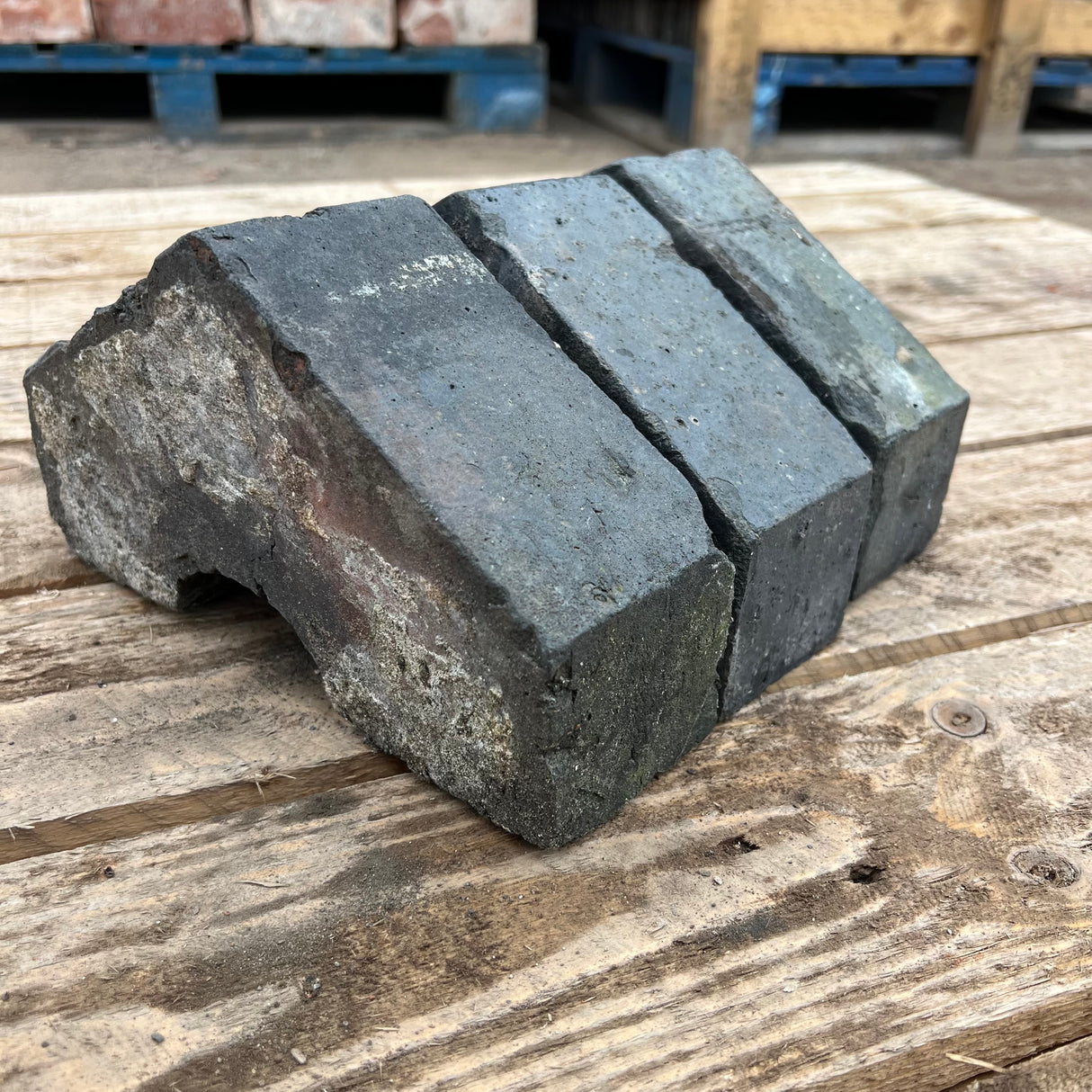 Reclaimed Staffordshire Blue Triangle Wall Coping Brick