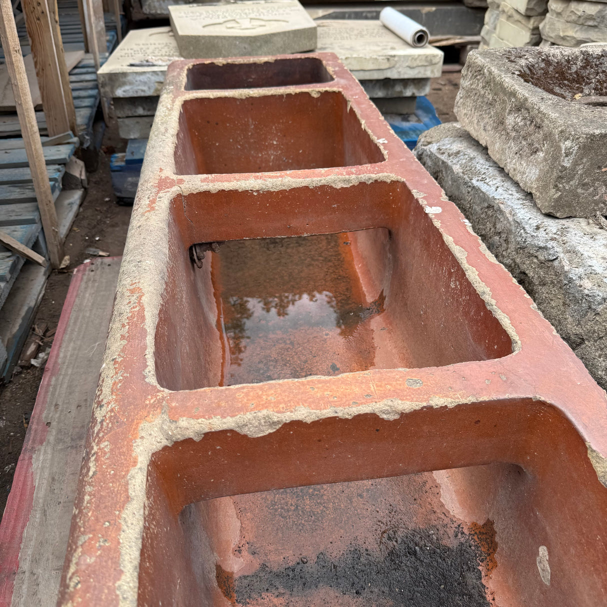 Reclaimed Brown Glazed Trough